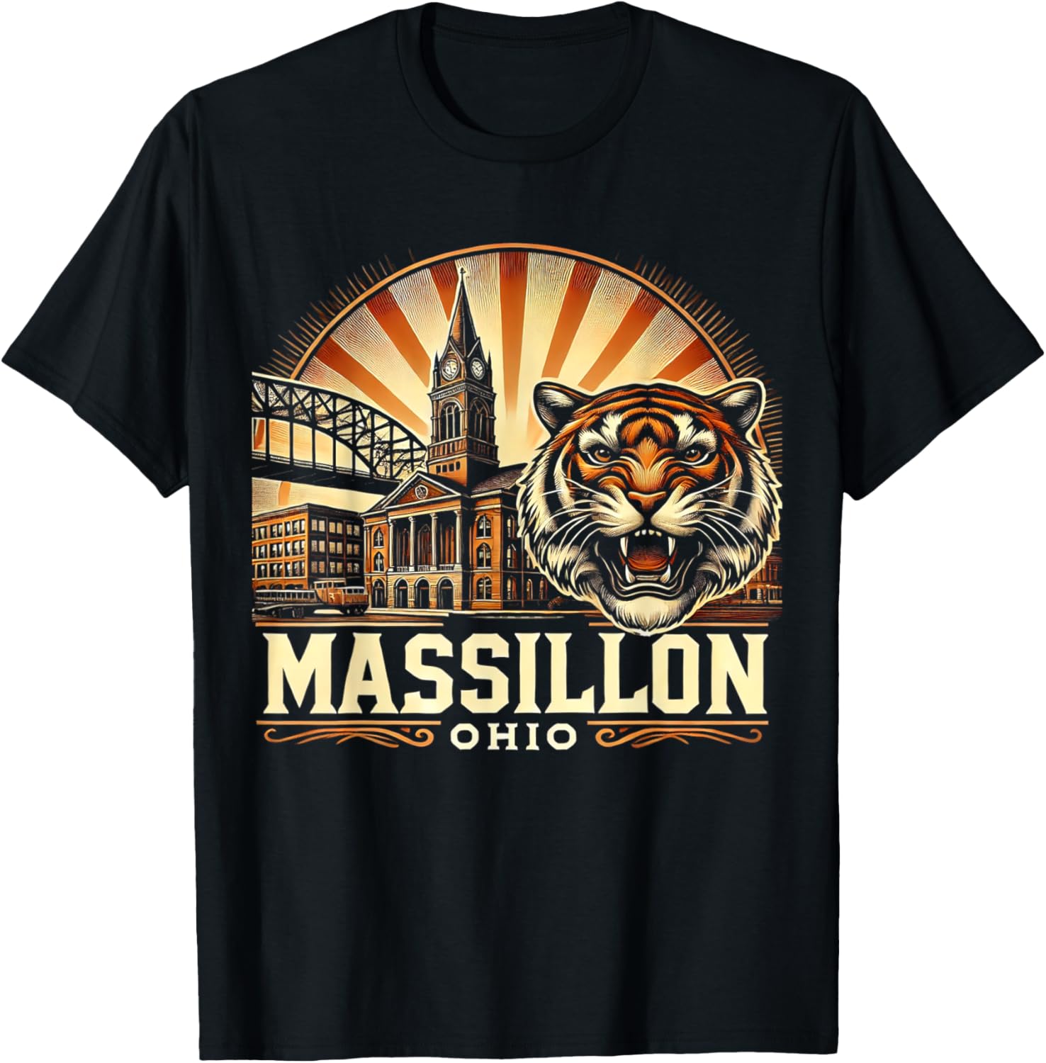 Massillon Ohio Historic Pride T-Shirt for Stylish Comfort and Heritage - 1