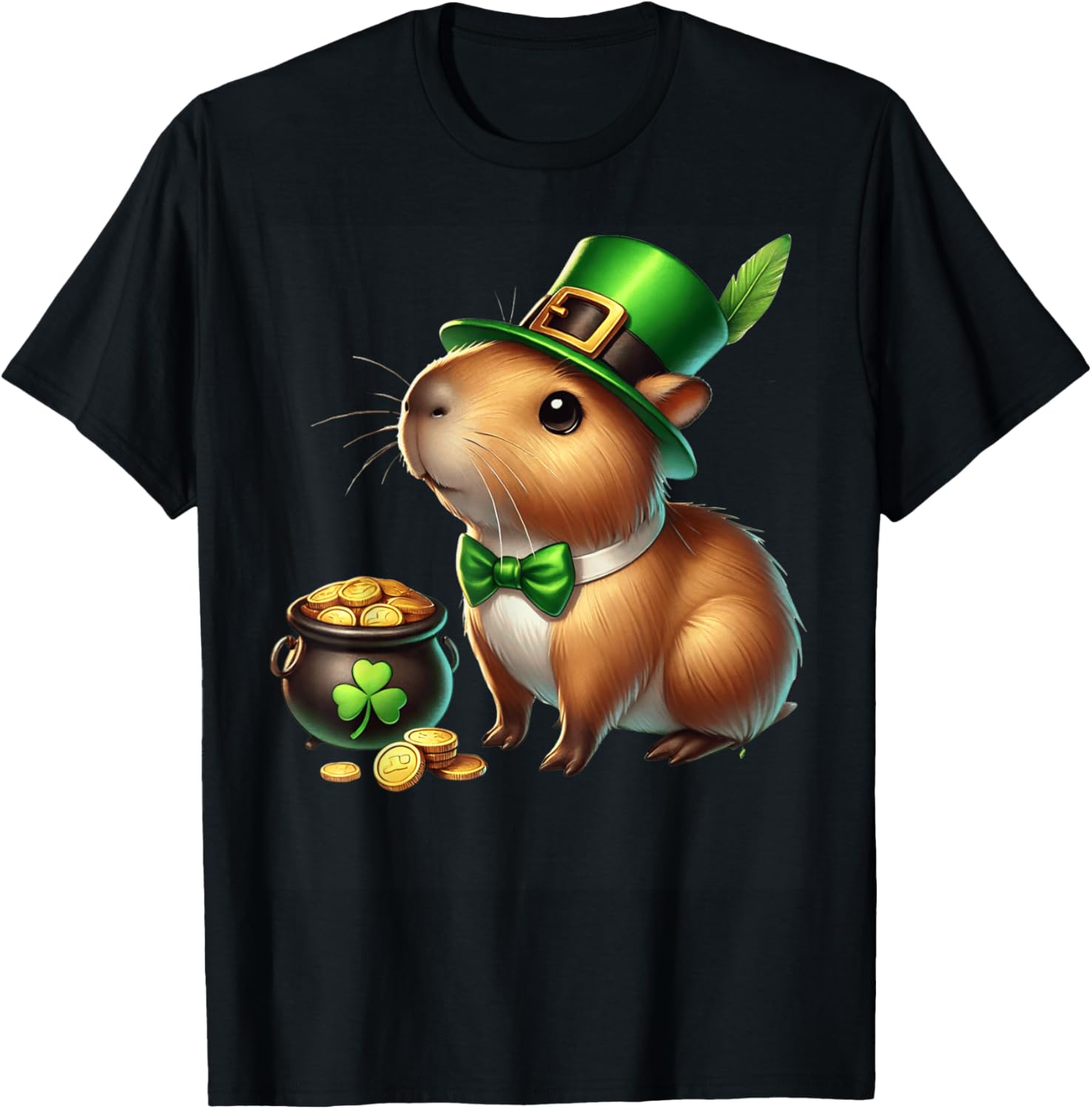 Adorable Guinea Pig Leprechaun St Patrick's Day Kids T-Shirt - 18
