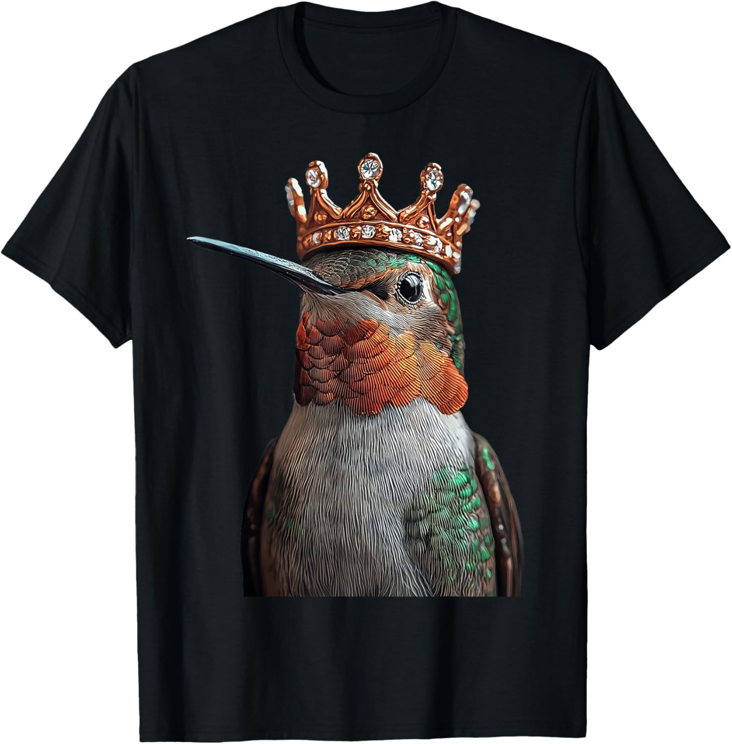 Hummingbird Crown T-Shirt for Nature Lovers - Stylish and Comfortable Design - 14