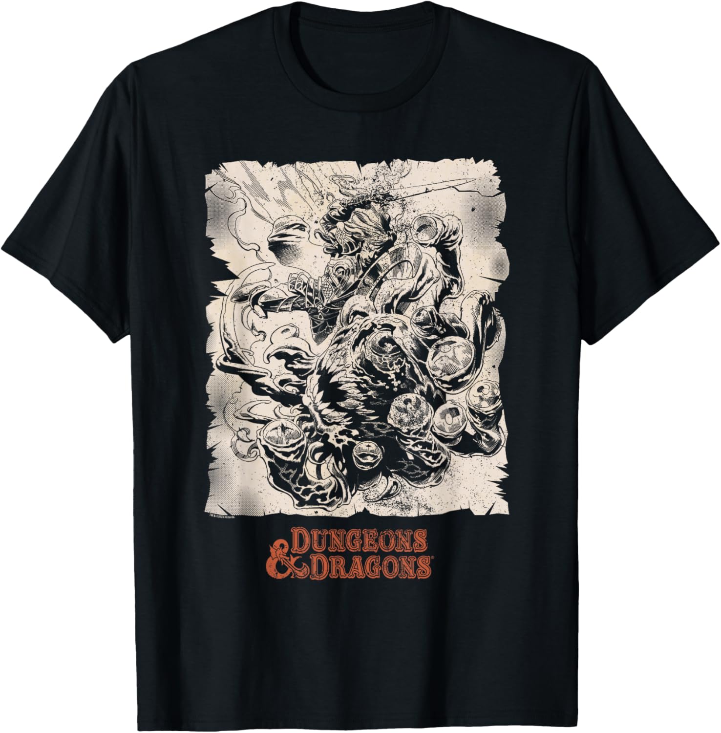 Dungeons and Dragons Retro Beholder Combat T-Shirt for Gamers - 2