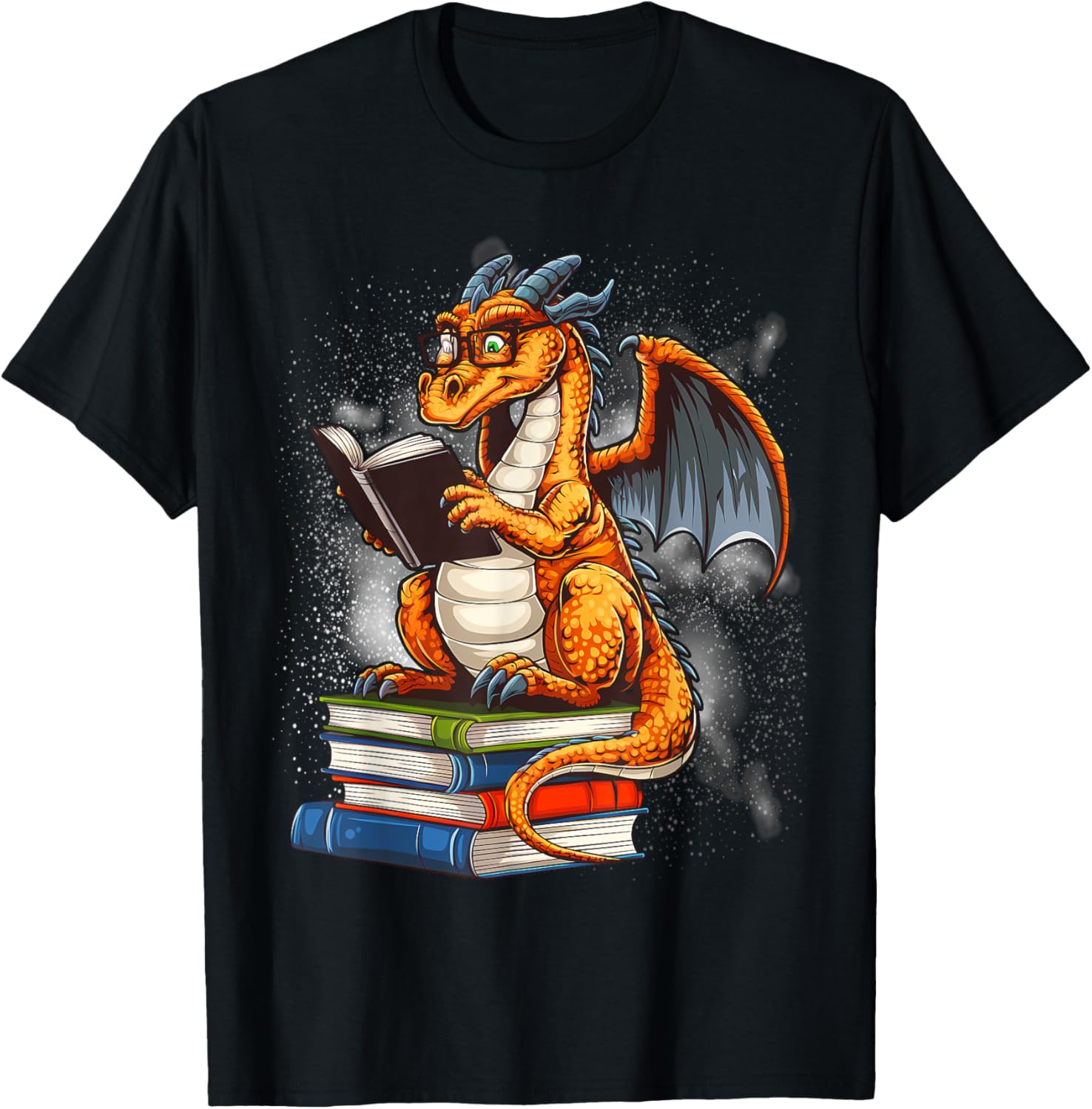 Book Dragon Reading T-Shirt for Book Lovers - Cozy Literary Apparel - 9