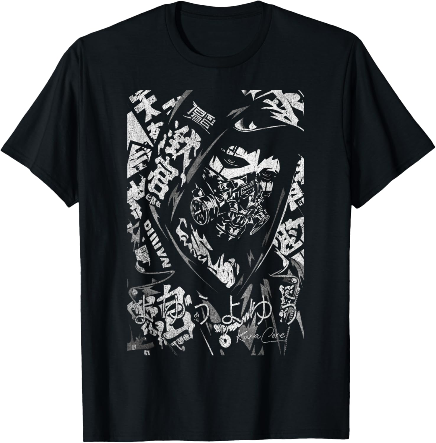 Japanese Cyberpunk Y2K Techwear T-Shirt Inspired by Retro Manga Anime - 1