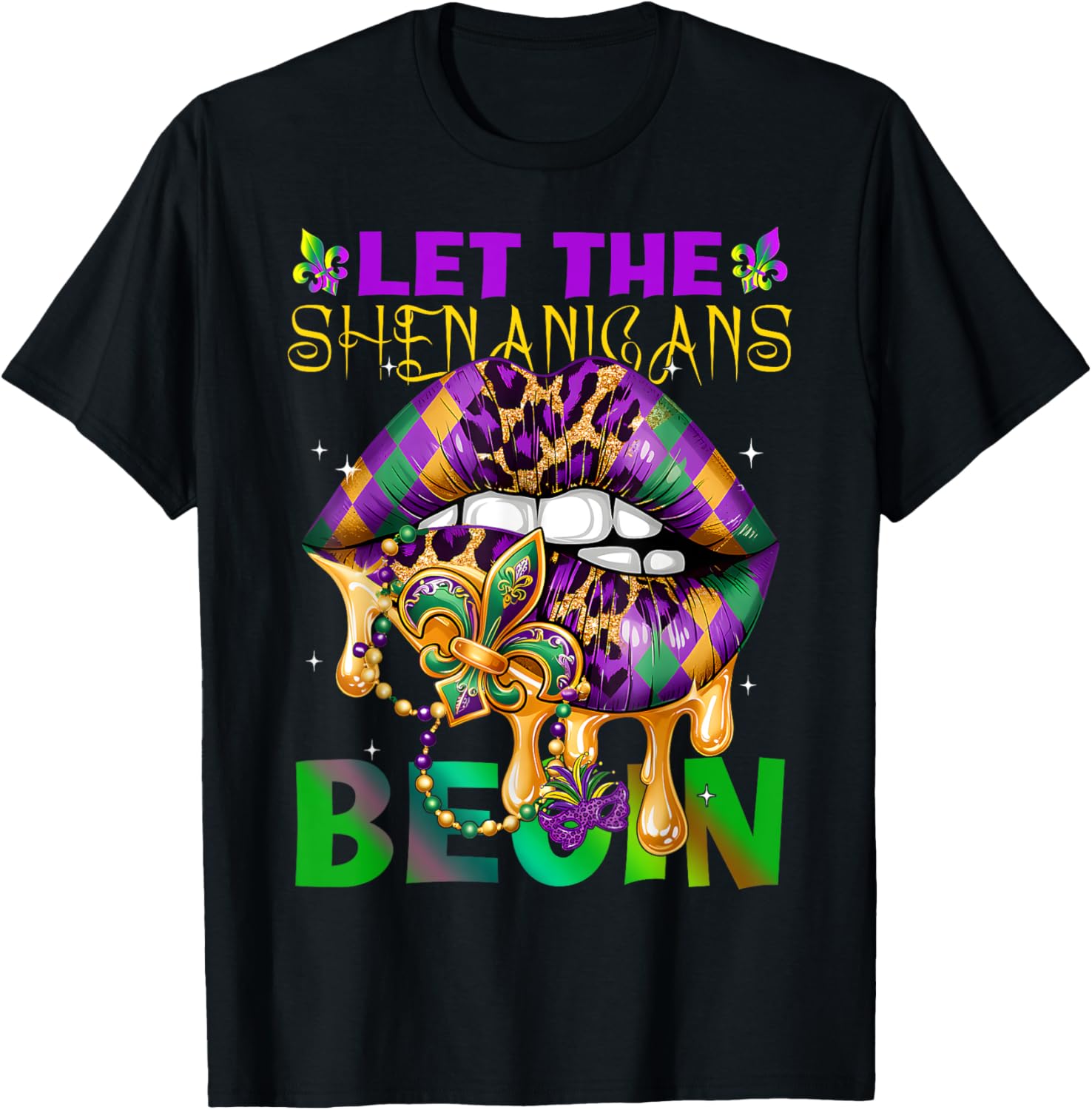 Let The Shenanigans Begin Mardi Gras T-Shirt for Kids and Adults - 6