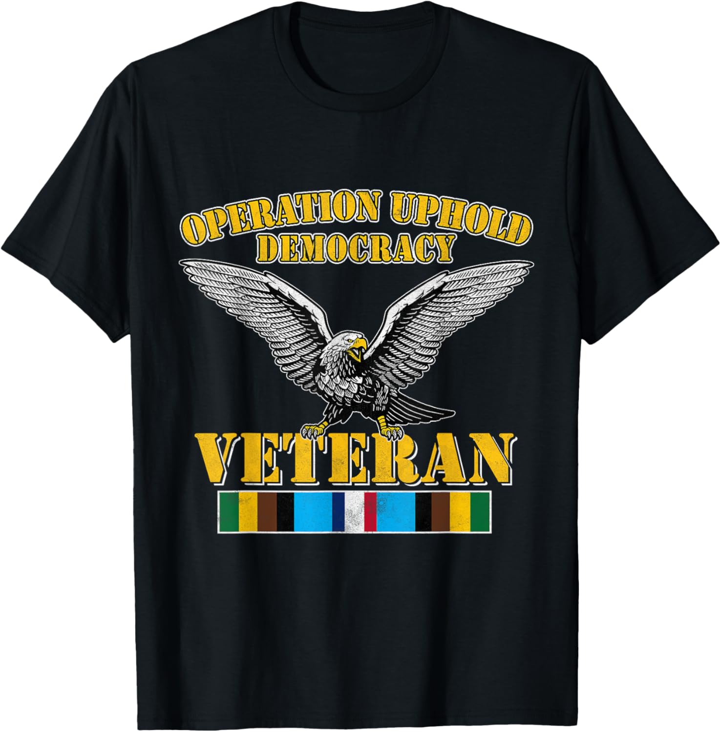 Veteran Operation Uphold Democracy Ribbon Haiti Vintage T-Shirt - 21
