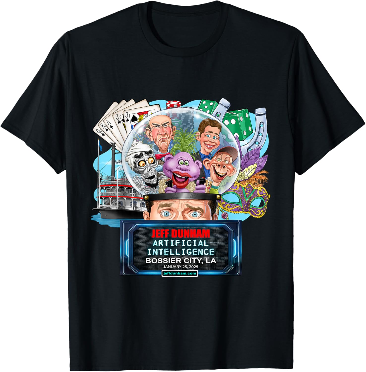 Jeff Dunham Bossier City LA 2025 T-Shirt for Comedy Fans and Collectors - 2