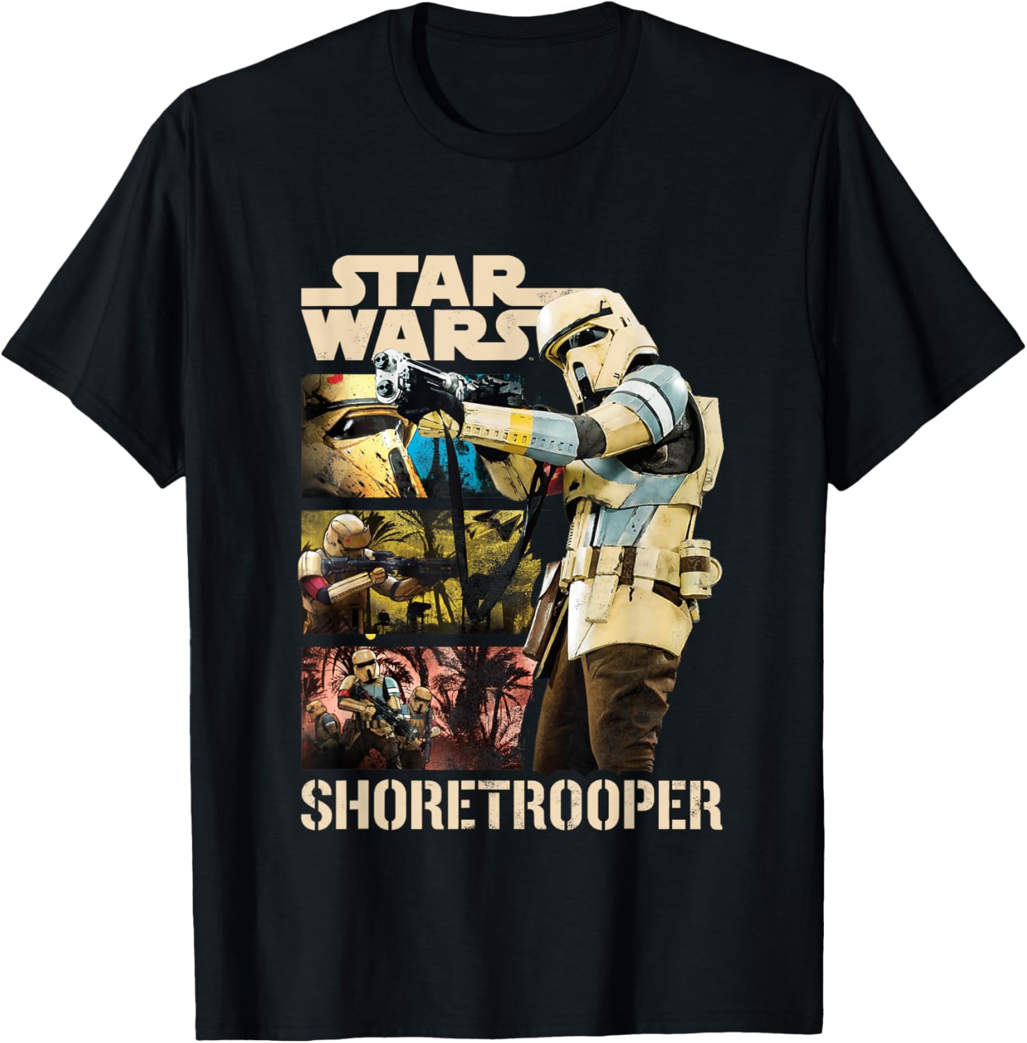 Star Wars Rogue One Shoretrooper Movie Panels T-Shirt for Fans - 4