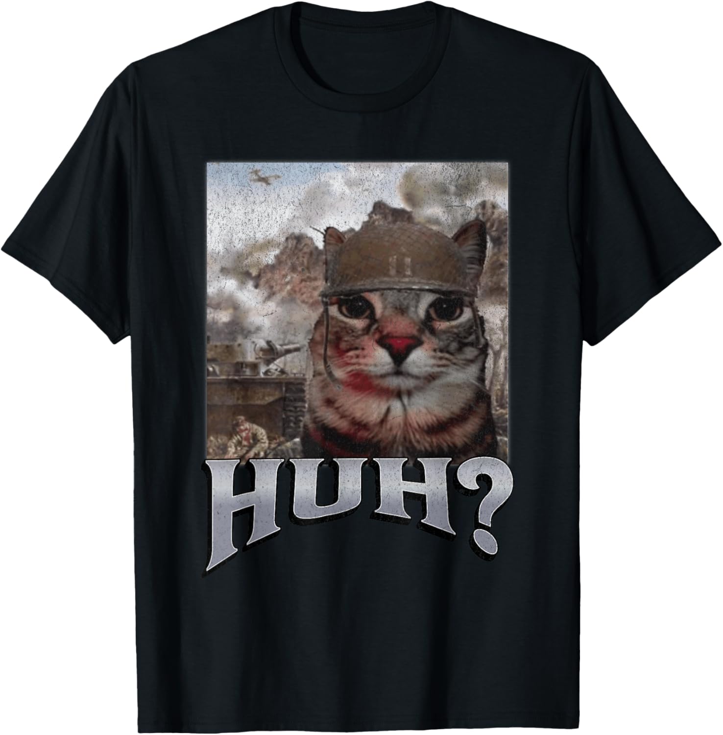 Funny Cat Meme T-Shirt for Men and Women - Huh? Graphic Tee - 28