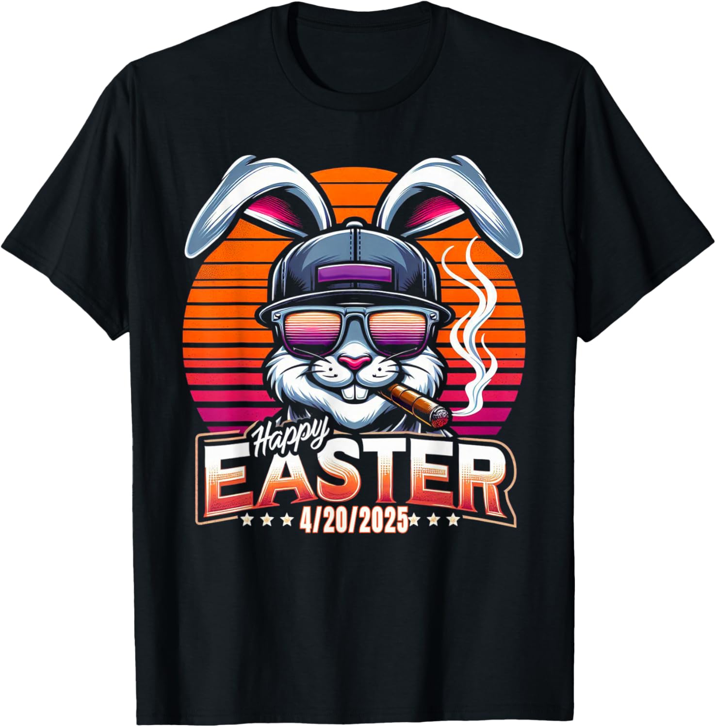 Funny Easter Bunny Marijuana T-Shirt for 420 Humor Lovers - 17