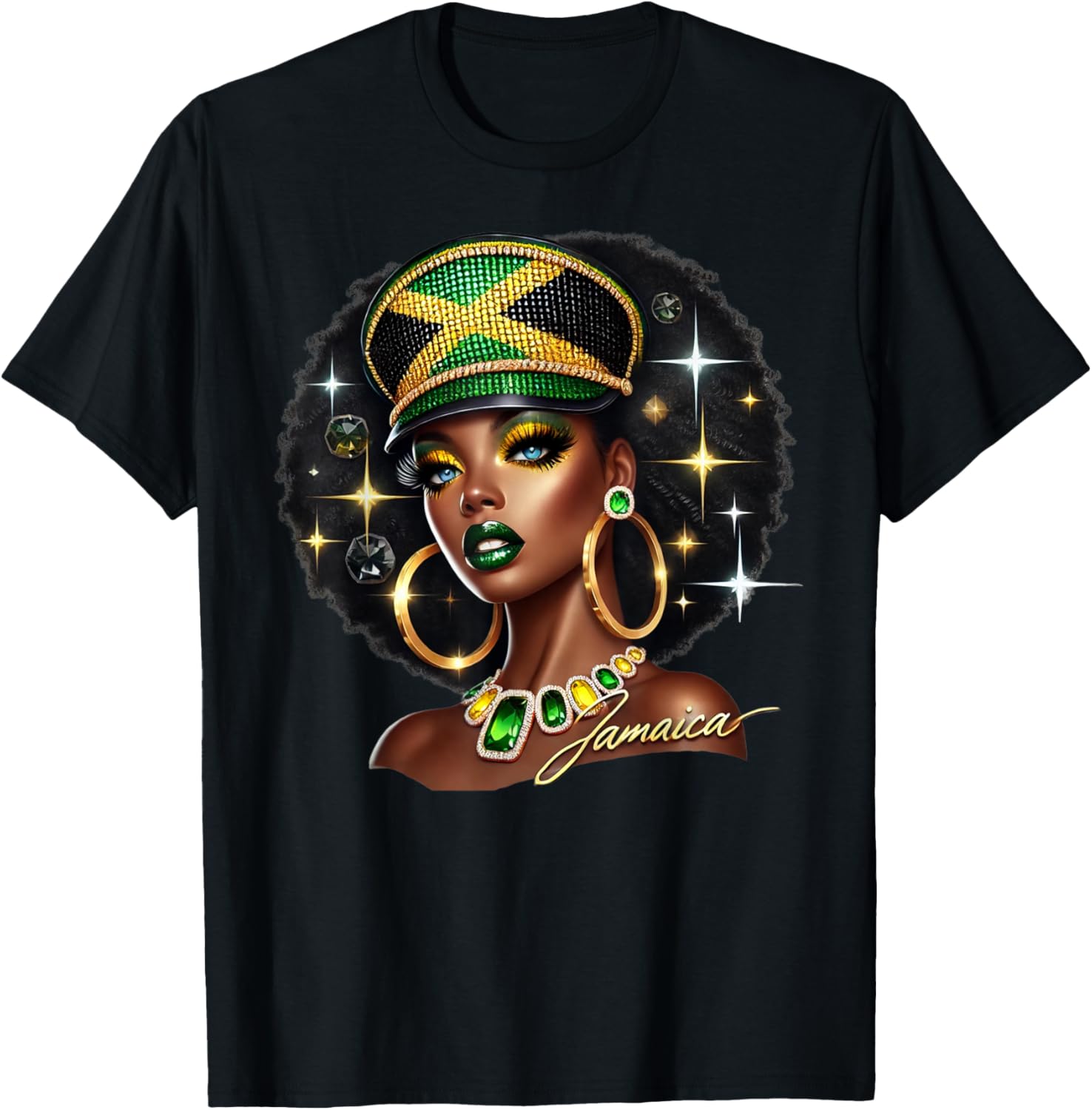 Jamaica Flag T-Shirt for Women - Stylish and Comfortable Apparel - 1