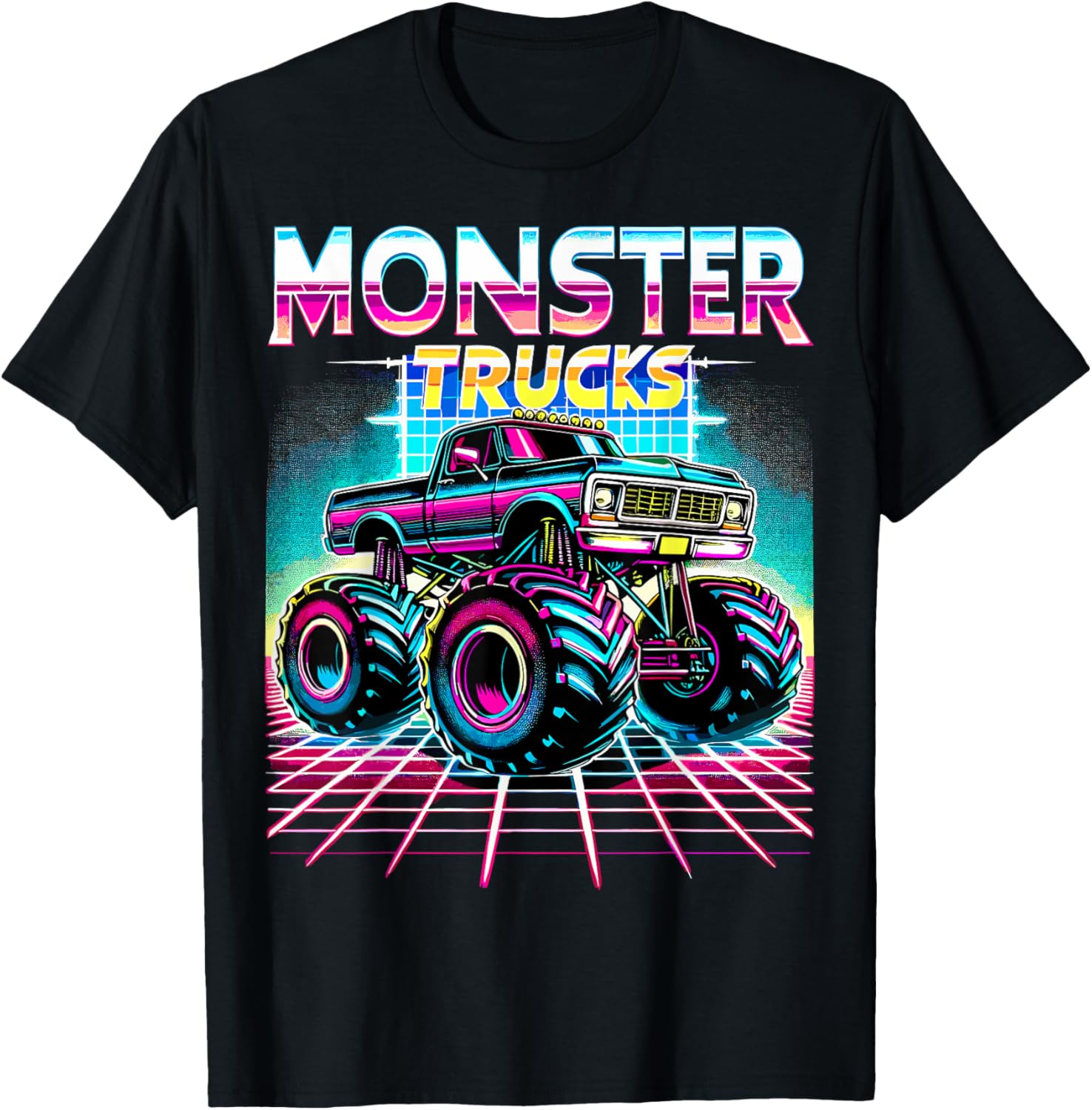 Retro Monster Truck T-Shirt for Kids and Adults - Fun Truck Apparel - 1