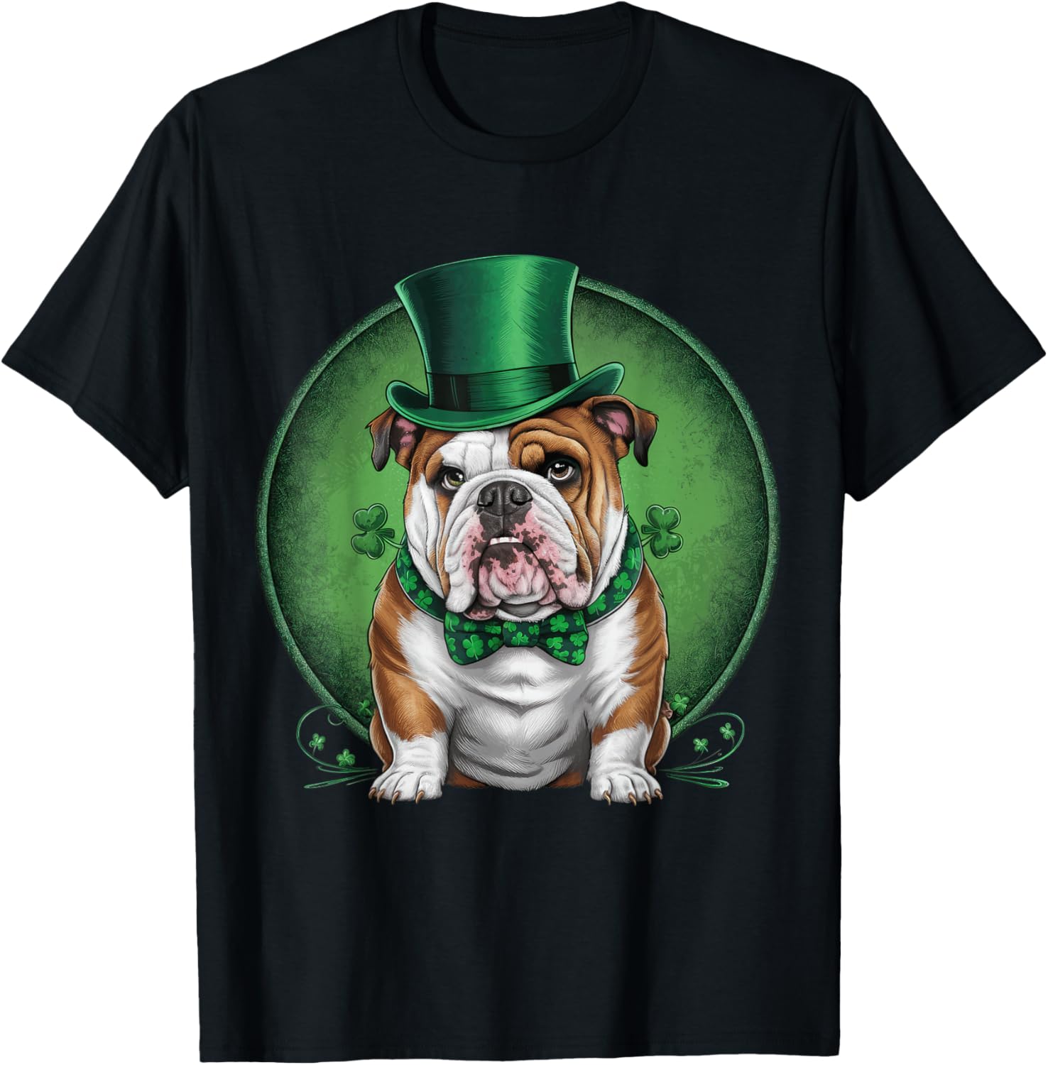 Funny Bulldog St Patrick's Day T-Shirt for Dog Lovers and Irish Fun - 1