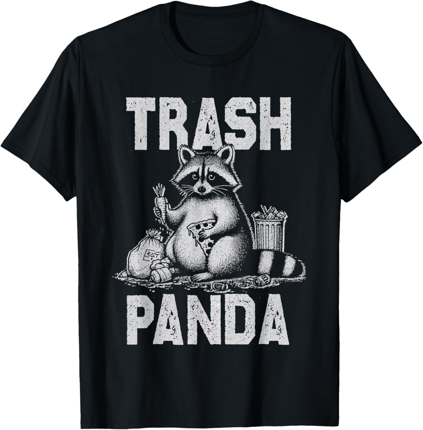Funny Trash Panda Raccoon Eating Garbage T-Shirt for Animal Lovers - 16