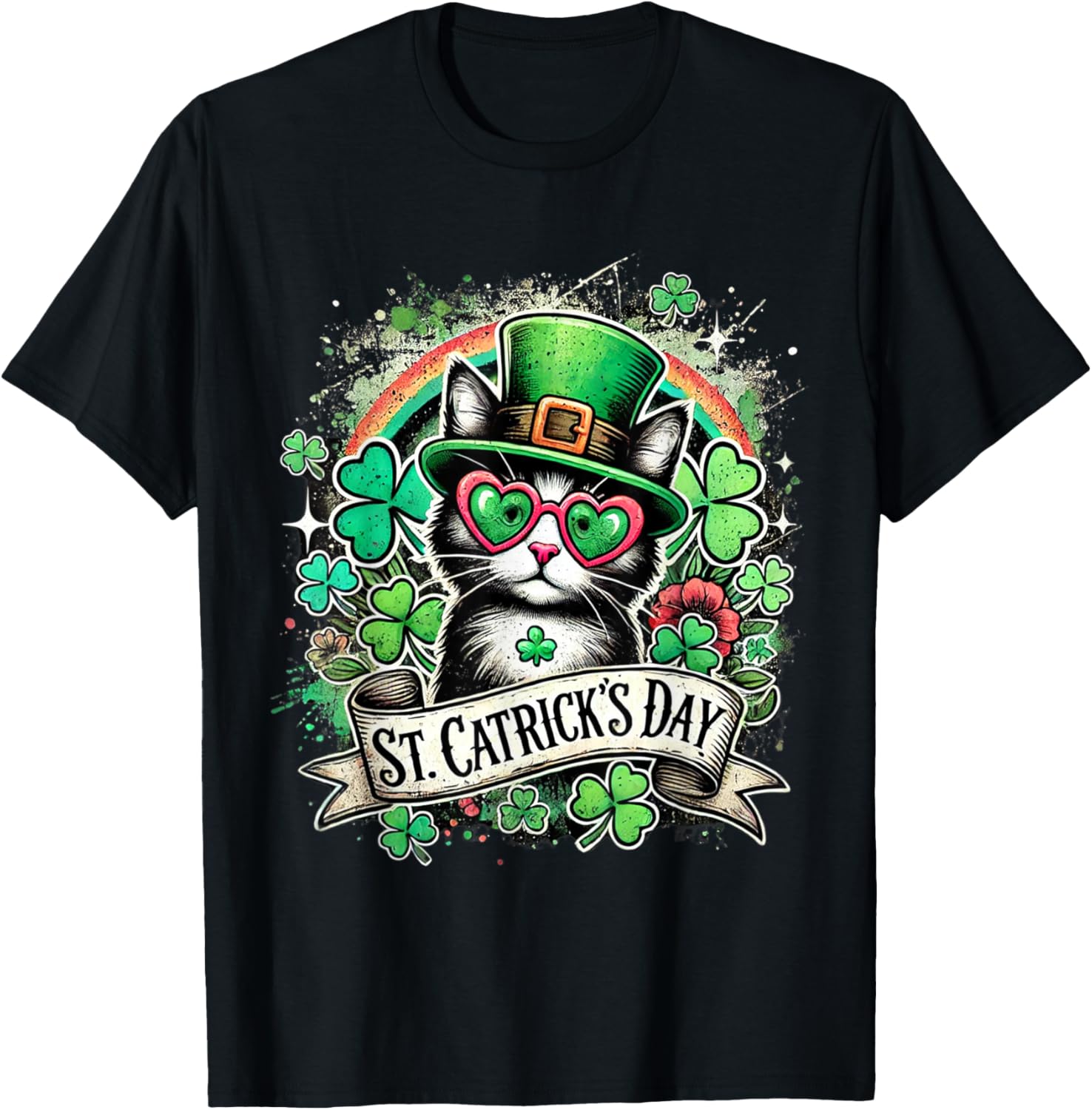 St Patricks Day Cats T-Shirt for Men, Women, and Kids - Fun Pet Tee - 15