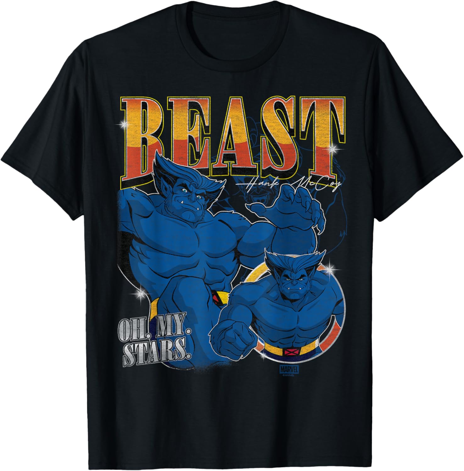 X-Men Beast Oversized T-Shirt for Fans of Classic Marvel Comics Style - 3
