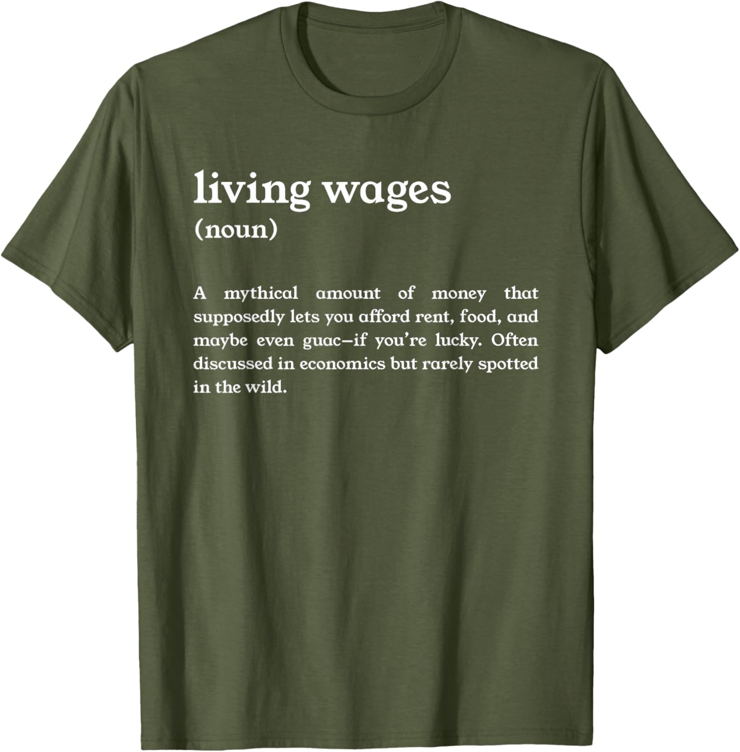 Funny Living Wages Definition T-Shirt for Casual Wear and Humor Lovers - 10