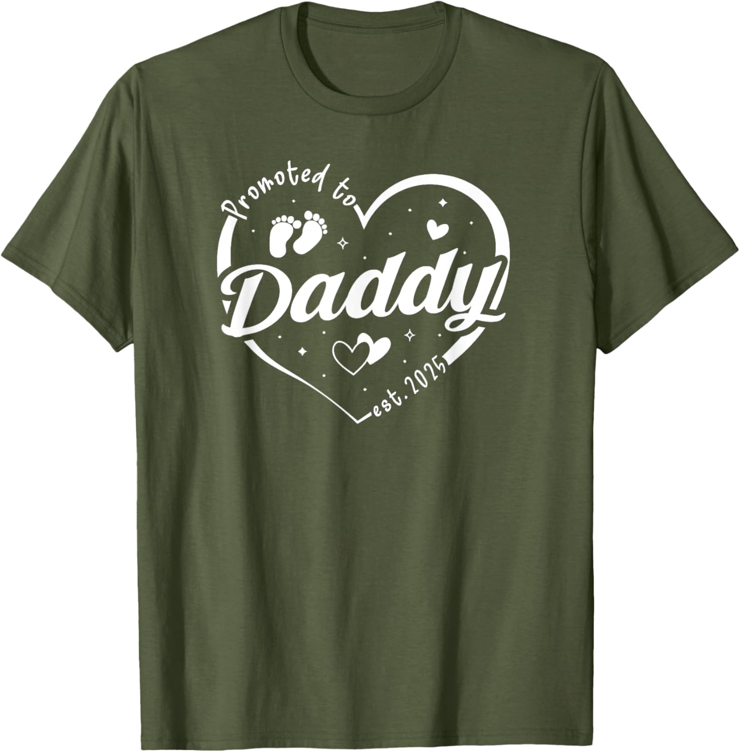 Promoted to Daddy Est 2025 Father's Day T-Shirt for Soon-to-Be Dads - 12