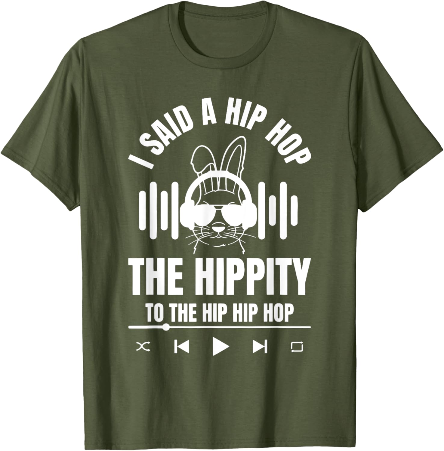 Funny Hip Hop Bunny Easter T-Shirt for Trendy Holiday Style - 15