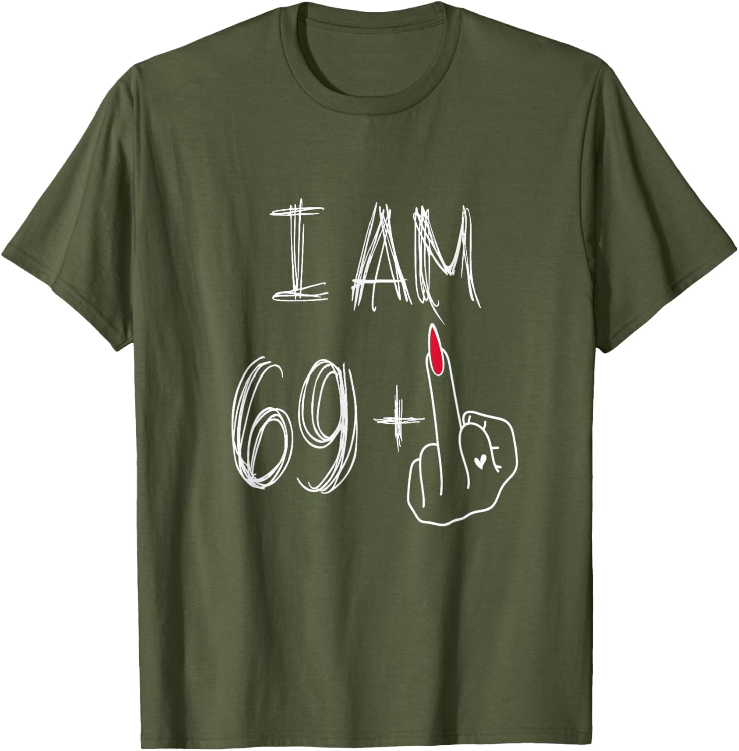 Funny 69 Plus 1 Middle Finger Birthday T-Shirt for Women - 9