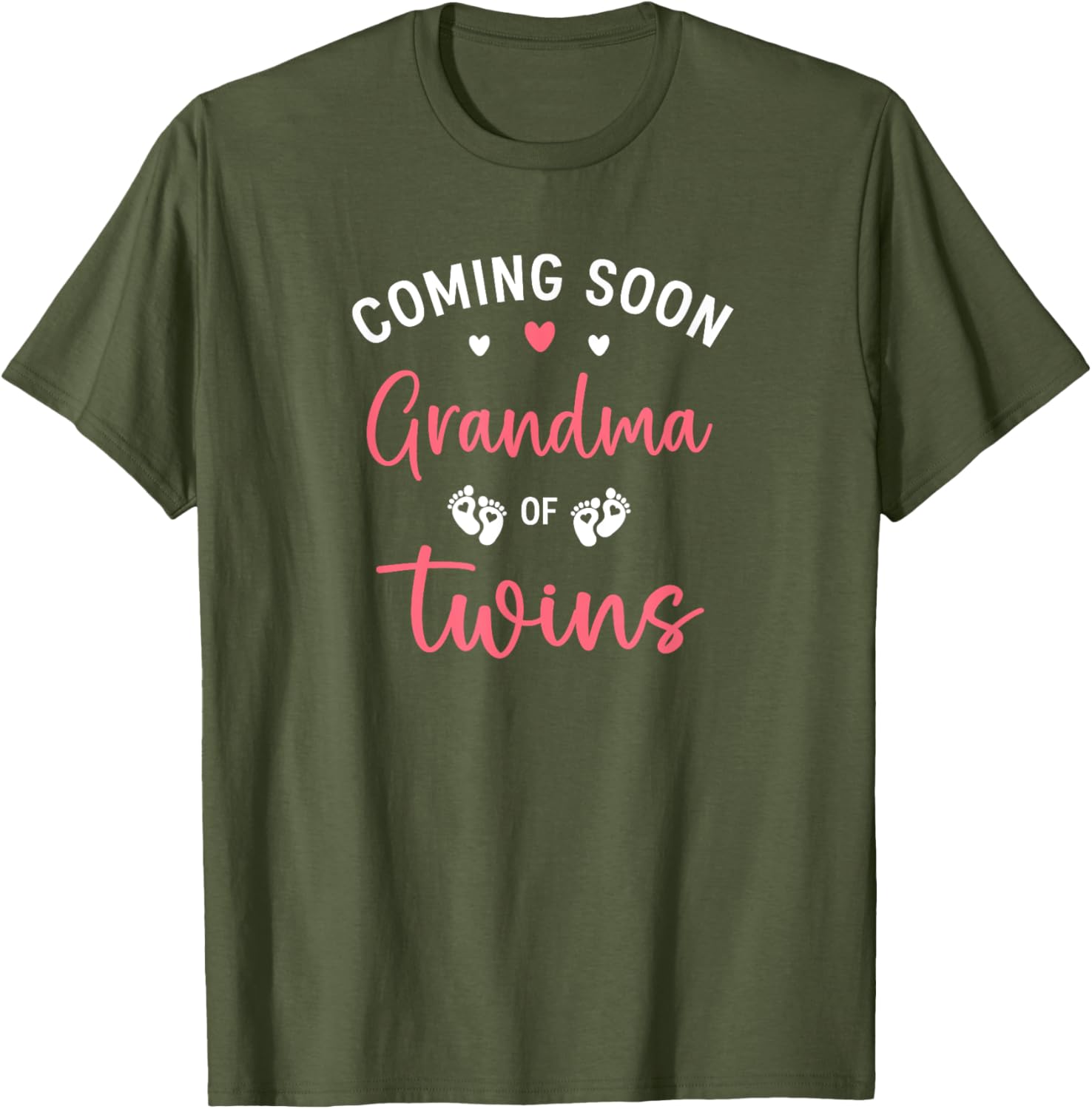 Coming Soon Grandma of Twins T-Shirt Cute Gift for New Grandmothers - 9