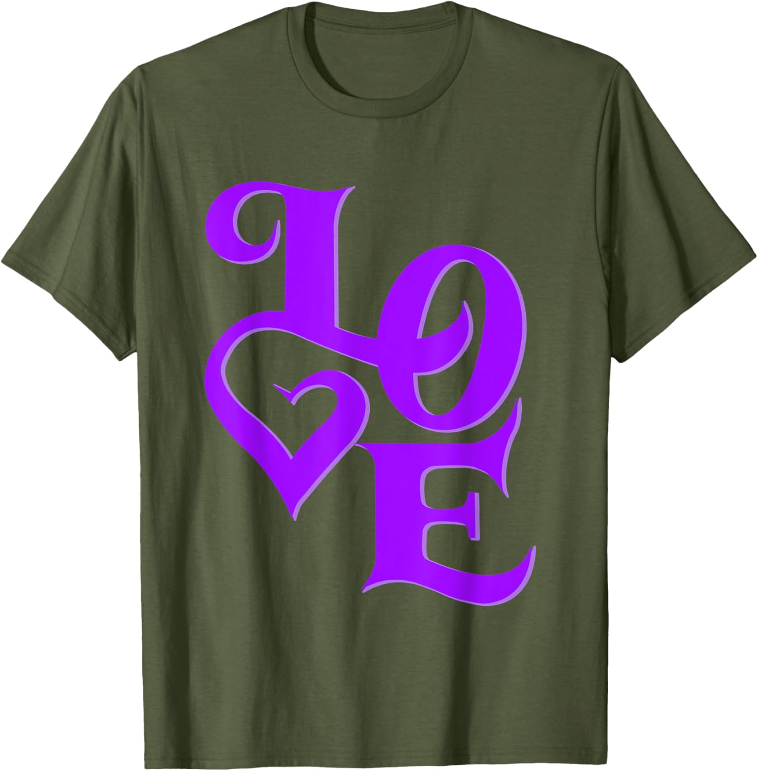 Purple Love Graphic T-Shirt for Stylish Casual Wear and Unique Fashion - 17