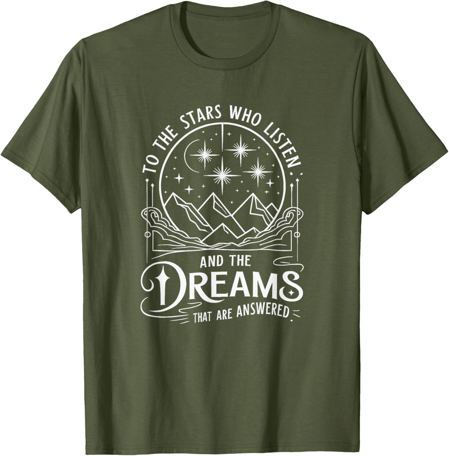 To Stars Who Listen Fantasy Book Lover T-Shirt for Dreamy Readers - 7