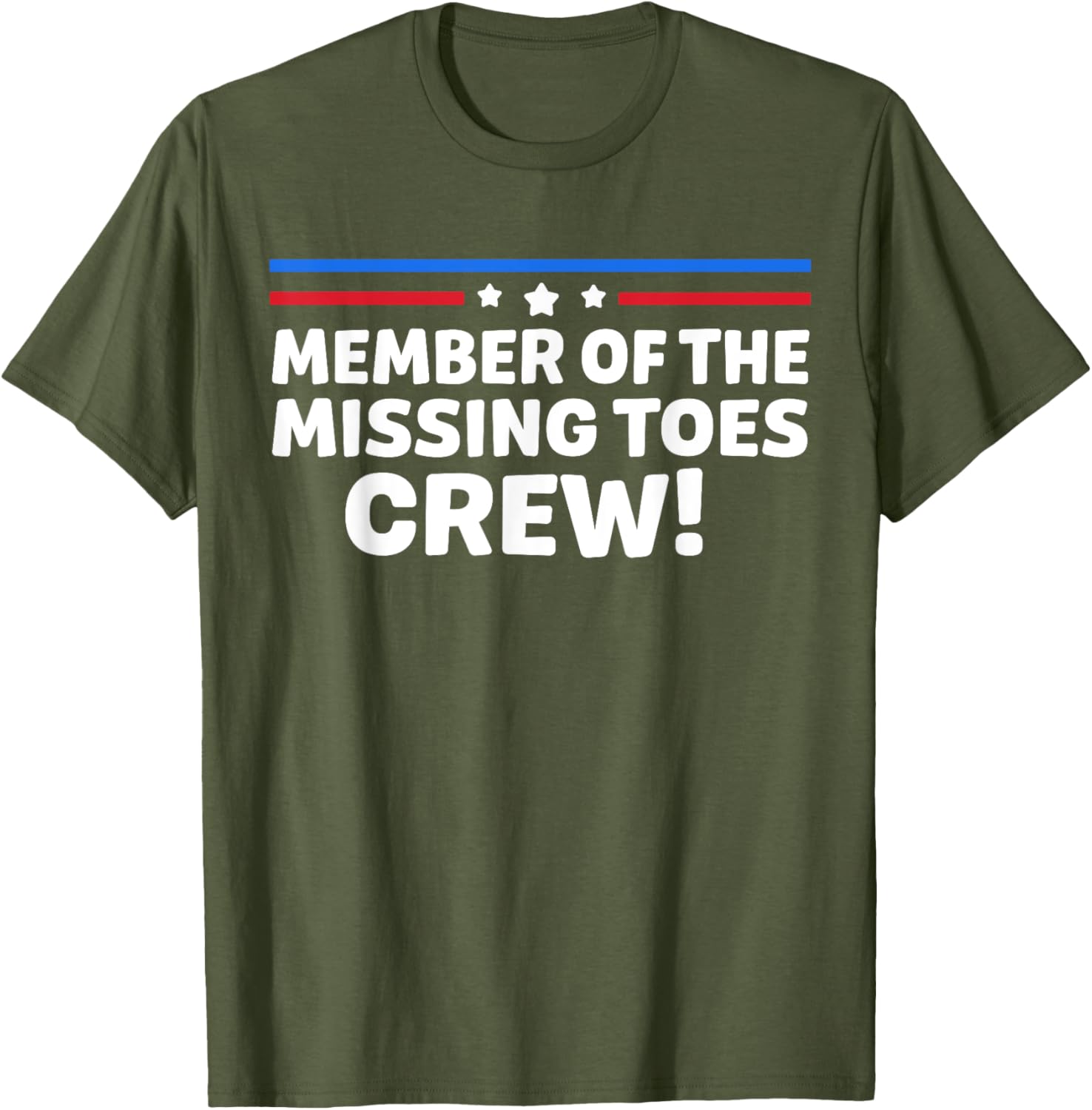 Funny Missing Toes Crew T-Shirt for Amputees – Unique Amputated Toes Tee - 5