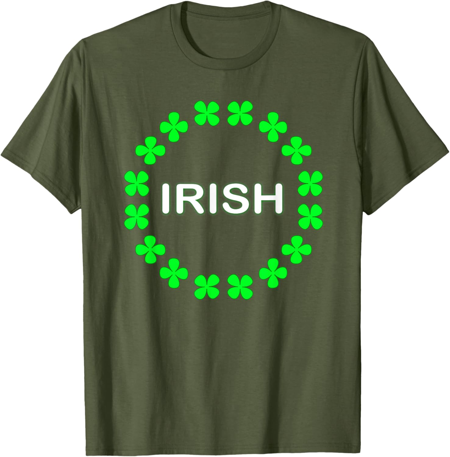Irish Clover Circle St Patrick's Day T-Shirt for Festive Celebrations - 25
