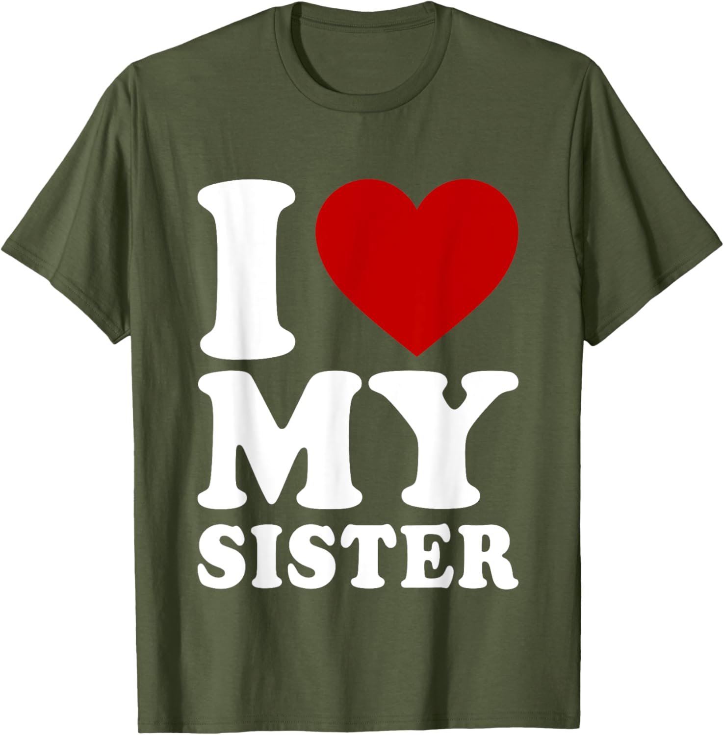 Funny I Heart My Sister Love T-Shirt for Sibling Bonding and Gifts - 5
