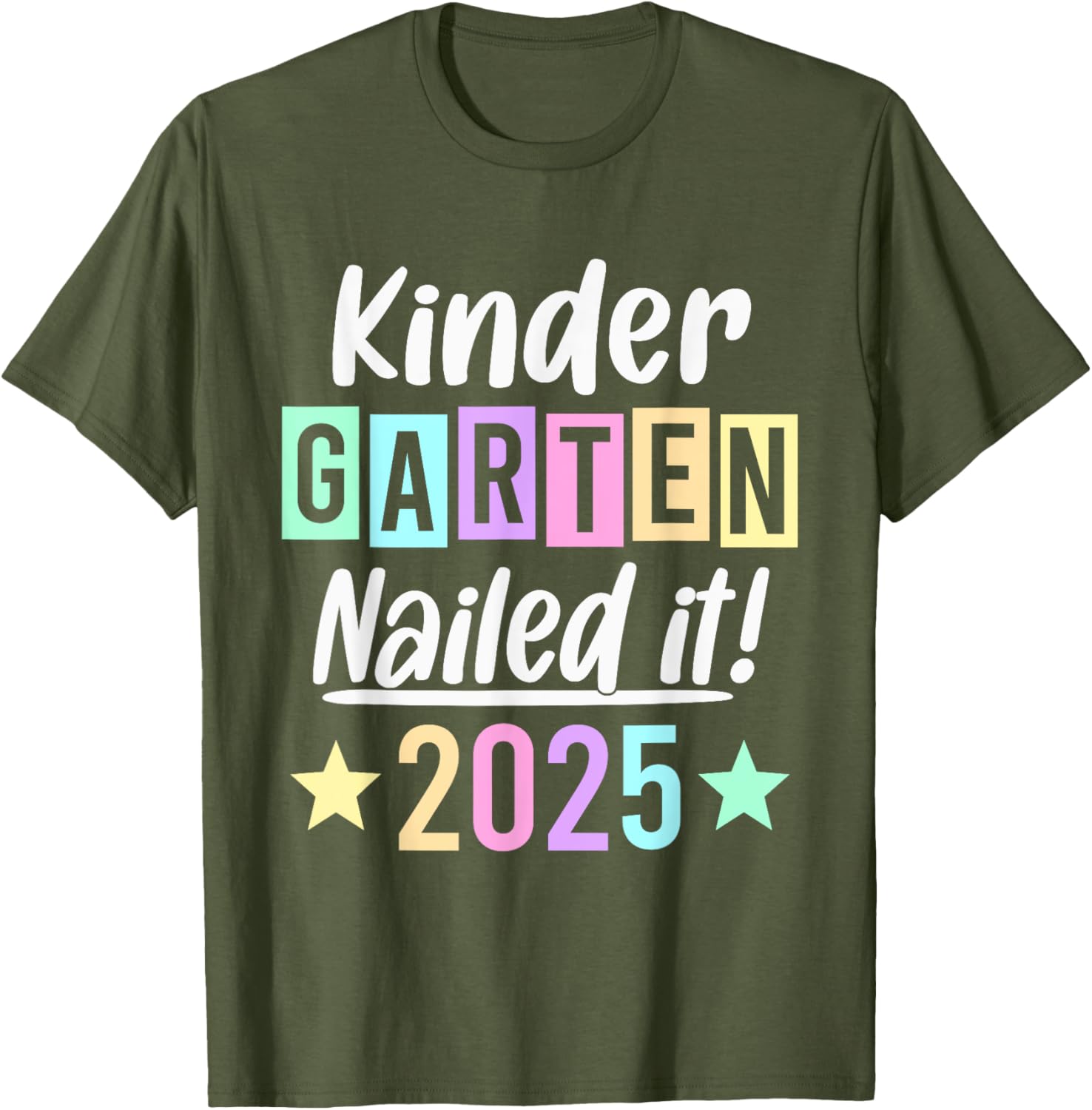 Kindergarten Graduation 2025 Nailed It T-Shirt for Proud Parents & Kids - 3