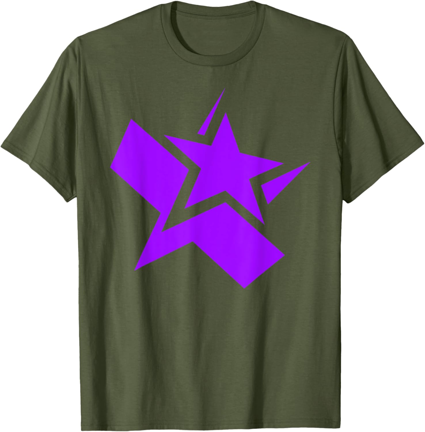 Purple Chunky Star Graphic T-Shirt for Stylish Casual Wear - 2