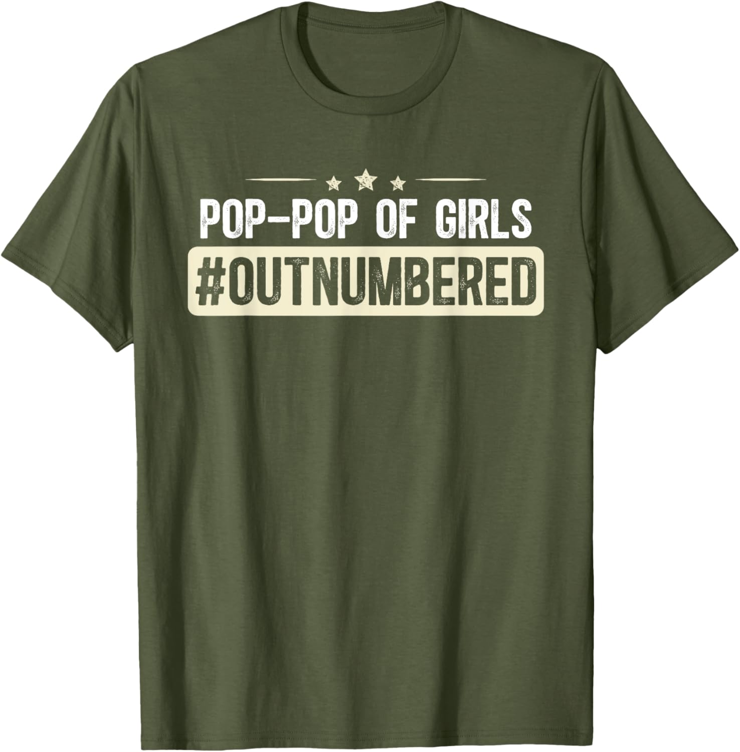 Pop Pop Of Girls Outnumbered Grandpa T-Shirt for Fun Family Moments - 5