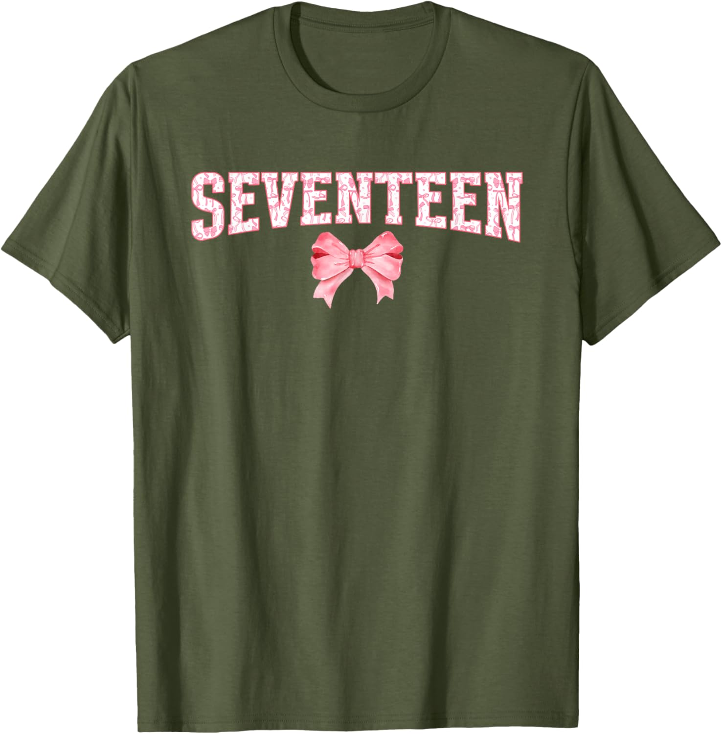 17th Birthday Coquette Bow T-Shirt for Stylish Seventeen Year Olds - 14