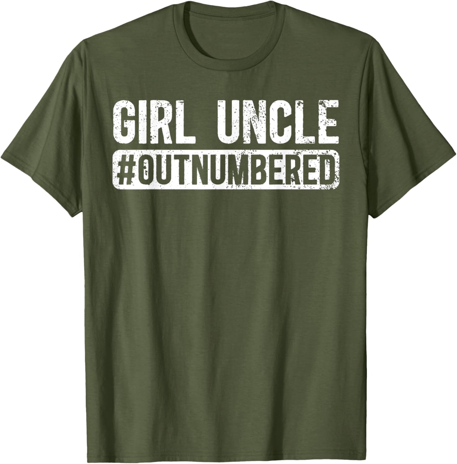 Funny Girl Uncle Outnumbered Girls T-Shirt for Cool Uncles - 3