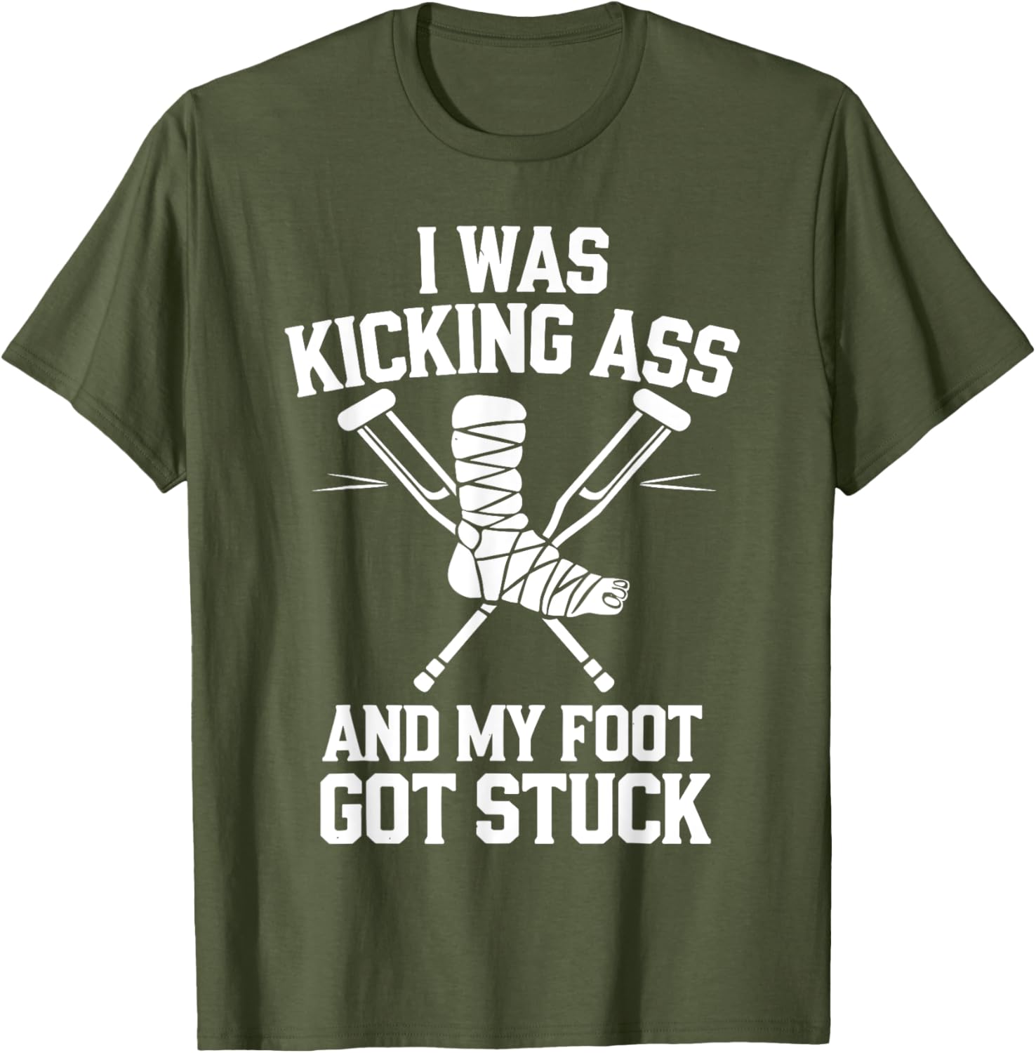 Funny Broken Leg Art T-Shirt for Men, Women, and Kids Surgery Recovery - 5