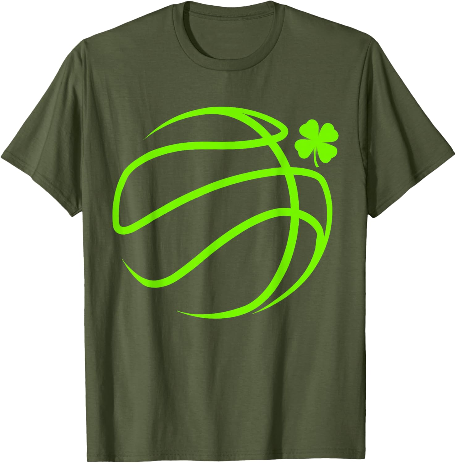 Lucky Clover Basketball T-Shirt for St Patrick's Day Fun and Style - 3