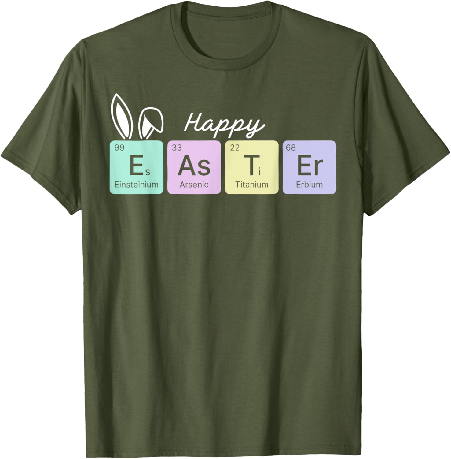 Happy Easter Chemistry Teacher T-Shirt with Periodic Table Design - 9