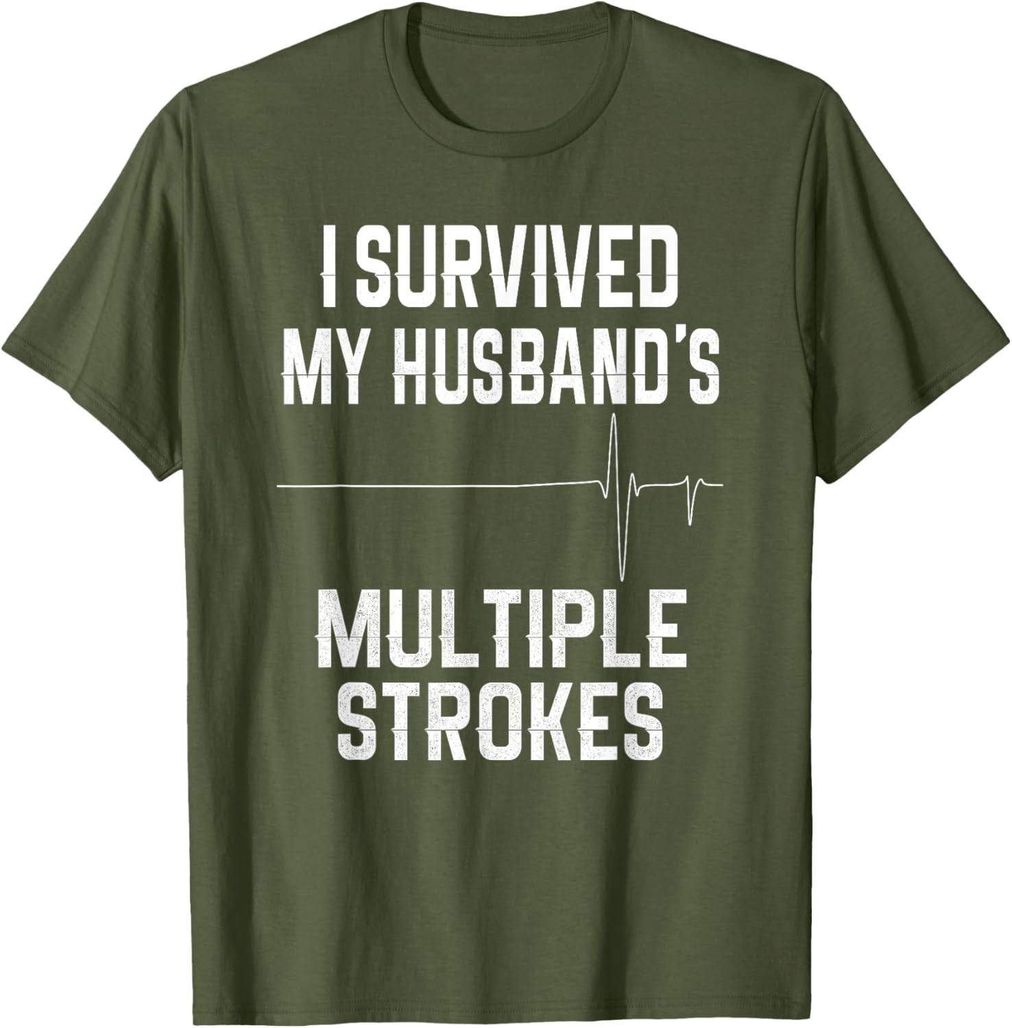 I Survived My Husband's Strokes Supportive Wife T-Shirt for Caregivers - 3