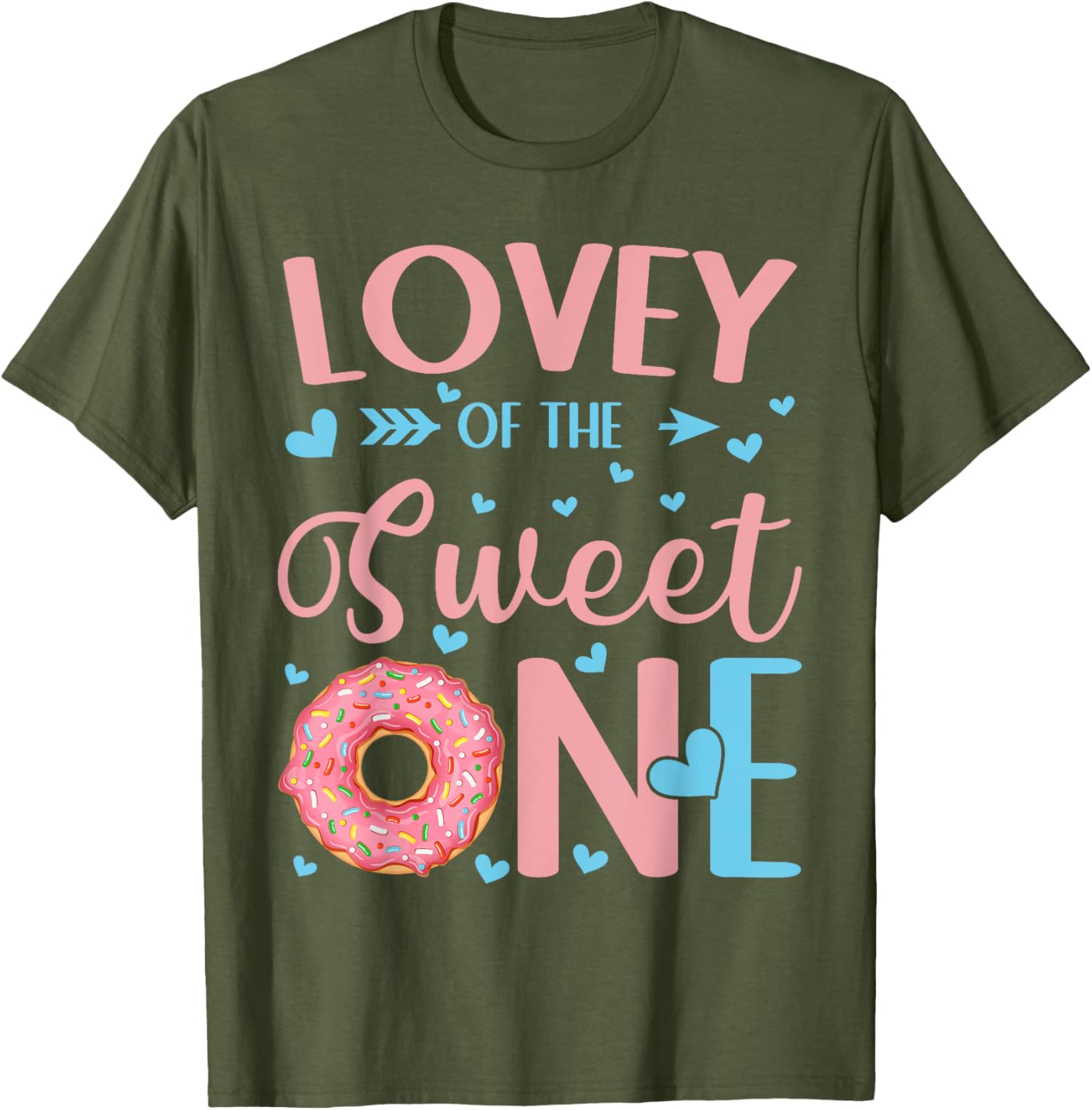Sweet One First Birthday Donut Party Lovie T-Shirt for Girls - 5