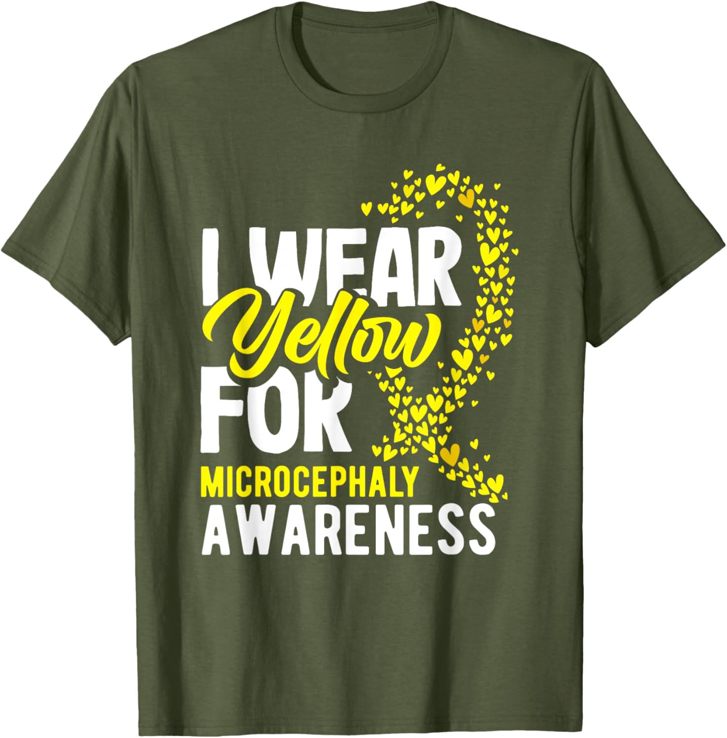 I Wear Yellow For Microcephaly Awareness T-Shirt - Support a Cause - 23