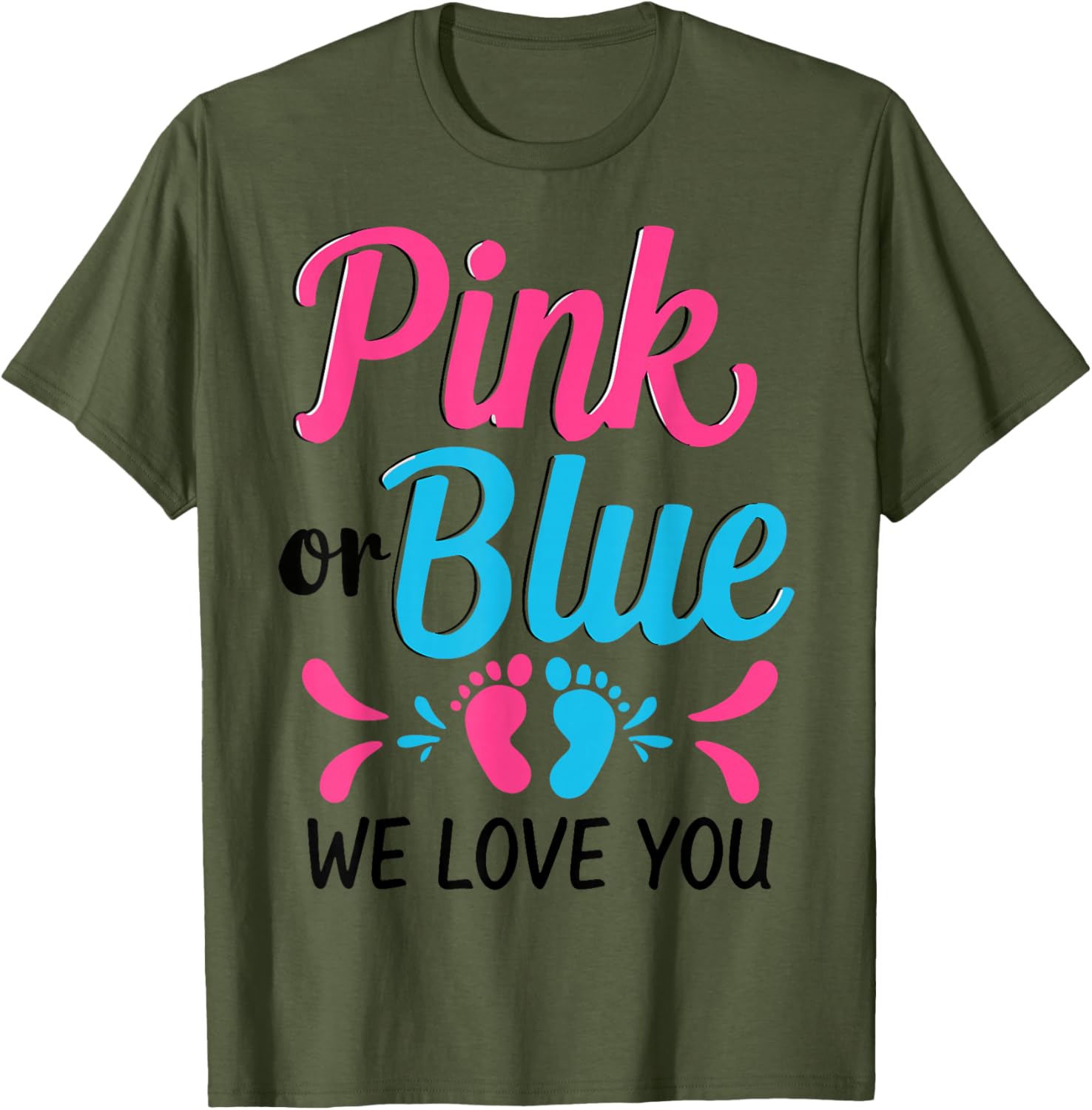 Pink or Blue We Love You Baby Shower T-Shirt for Expecting Parents - 6
