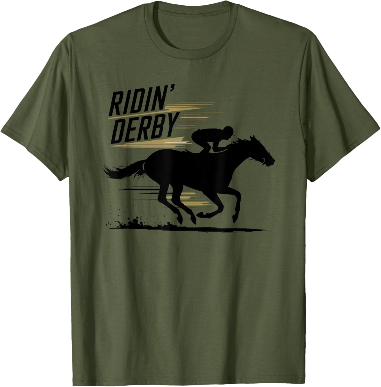 Ridin Derby Retro Horse Racing Fans Equestrian T-Shirt Fun Tee - 13