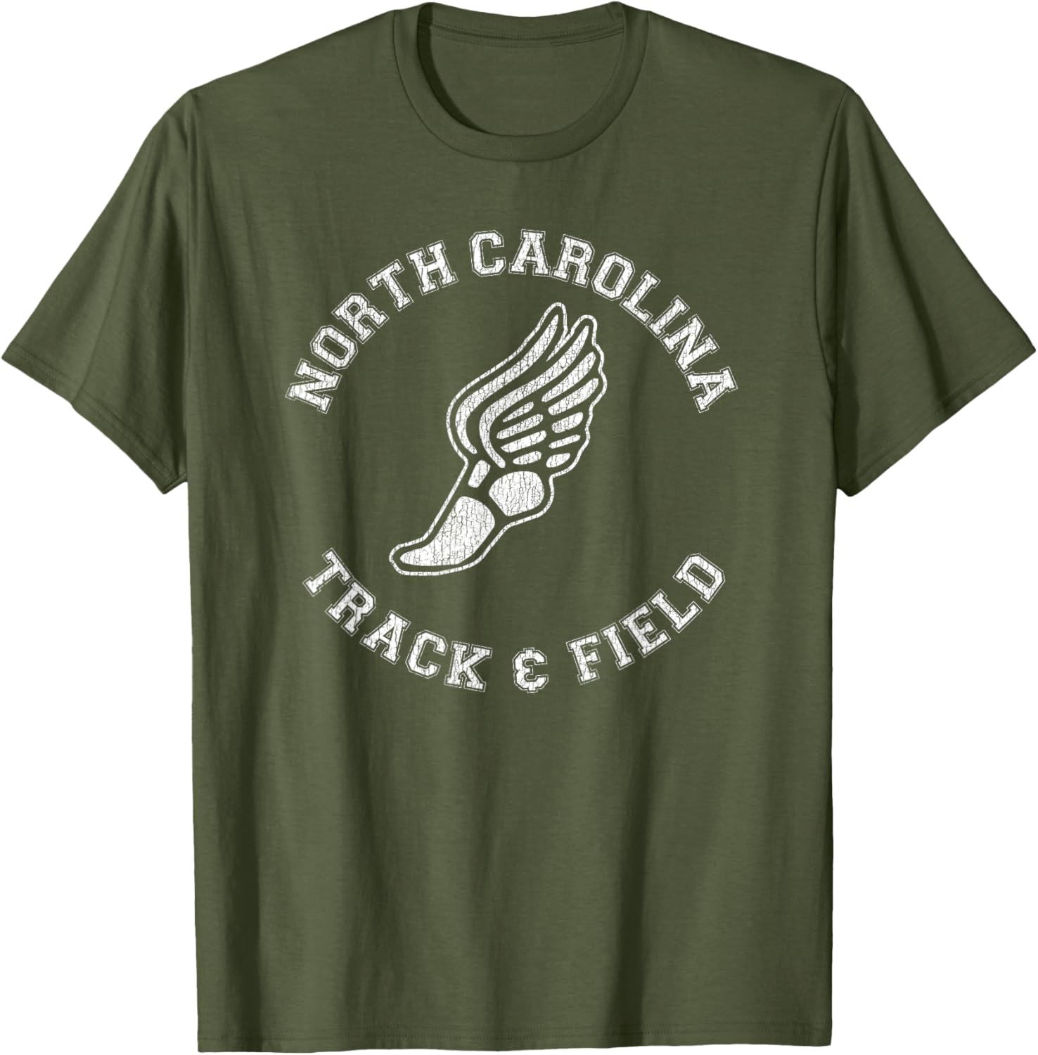 North Carolina Vintage 80s Track & Field Distressed T-Shirt for Fans - 5