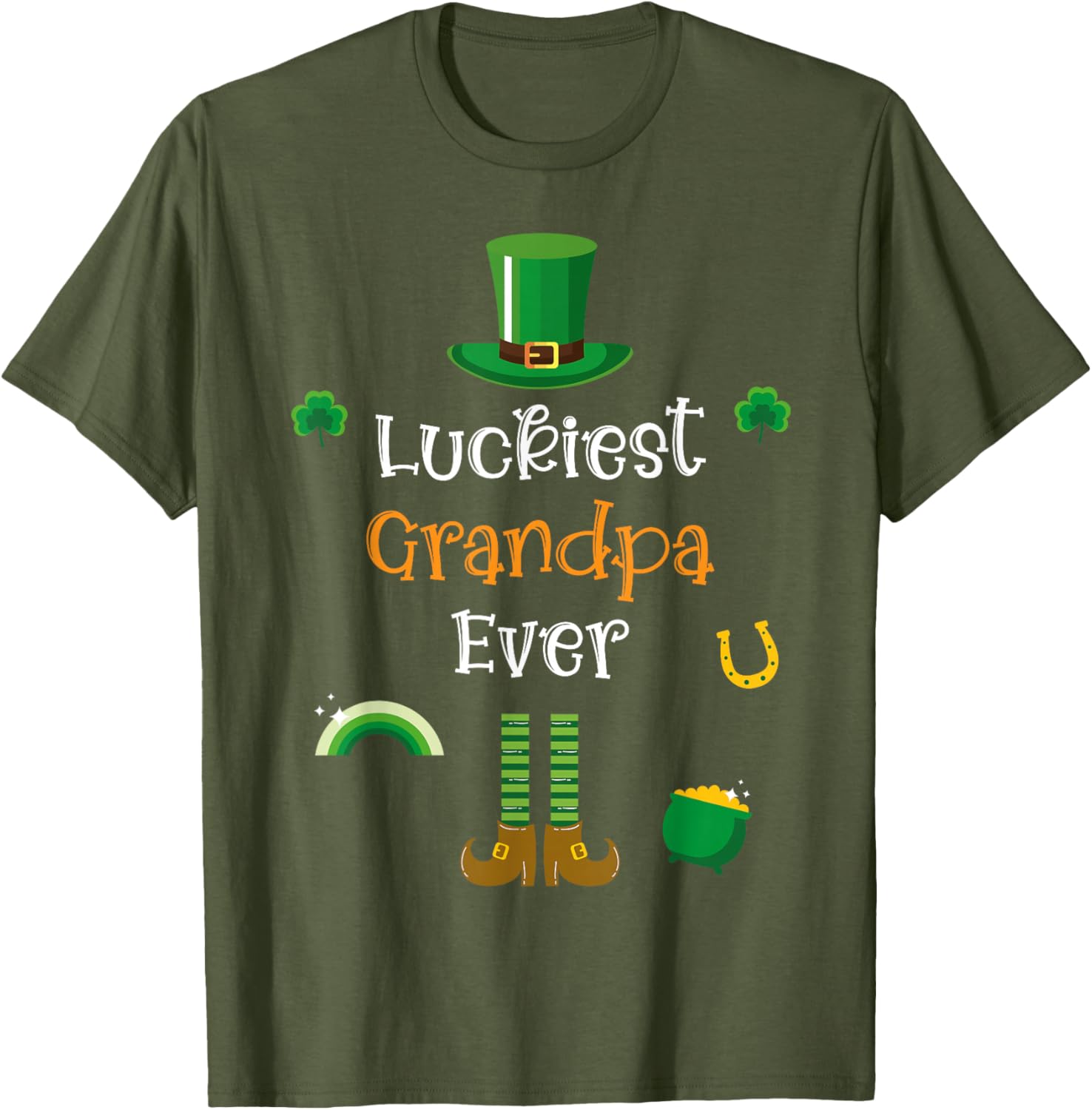 Funny Irish Leprechaun Grandpa T-Shirt for St. Patrick's Day Fun - 6