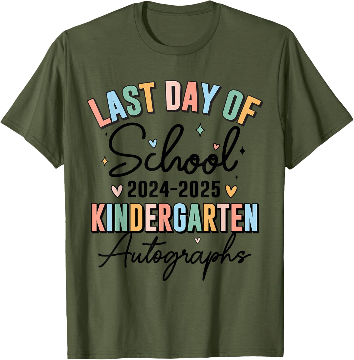 2024 Kindergarten Graduation T-Shirt for Boys and Girls with Autographs - 6