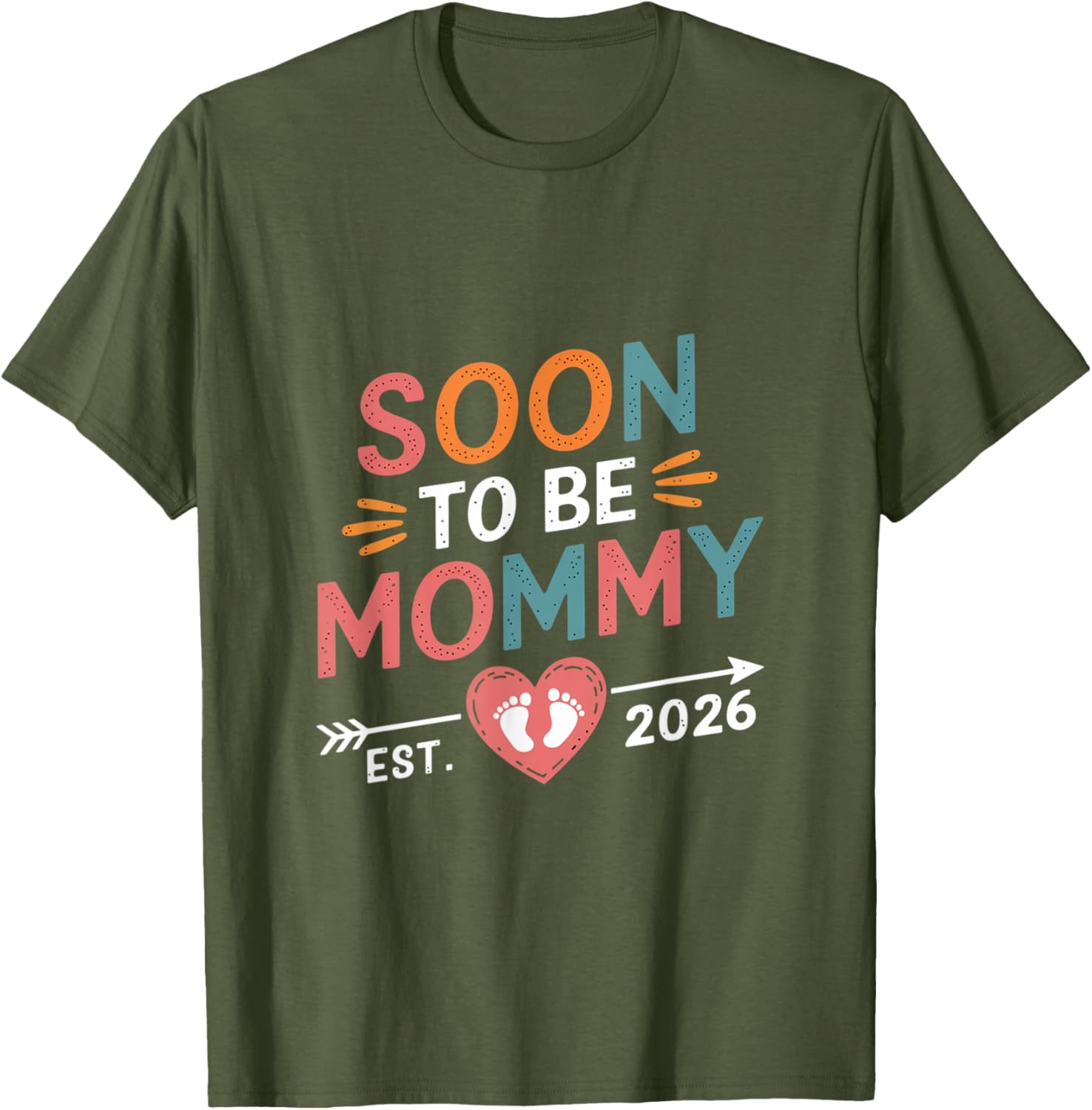 Soon to Be Mommy 2026 T-Shirt Promoted to Mommy Cute Pregnancy Gift - 9
