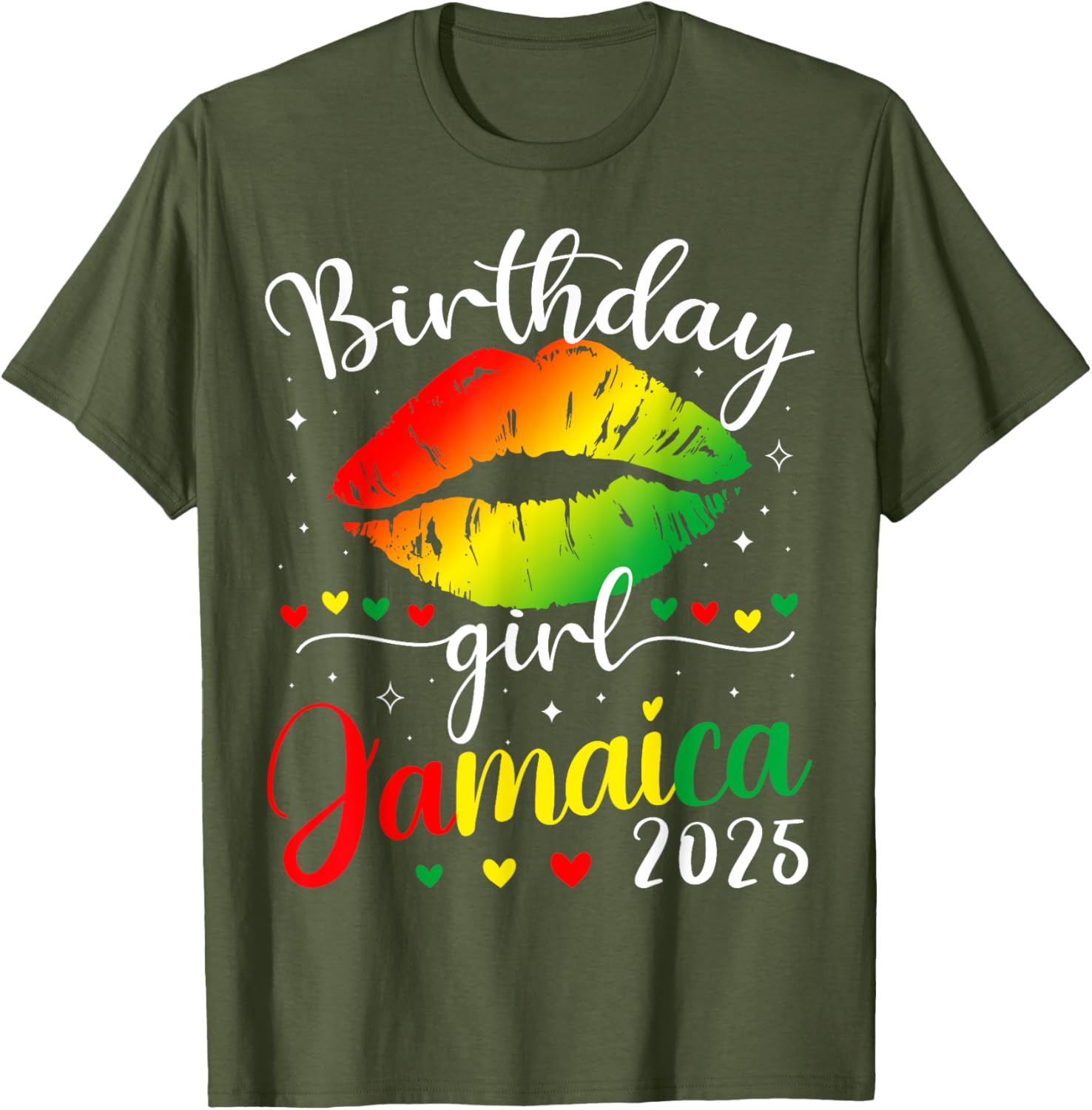 Jamaica 2025 Birthday Squad T-Shirt for Girls Fun Party Trip Outfit - 8