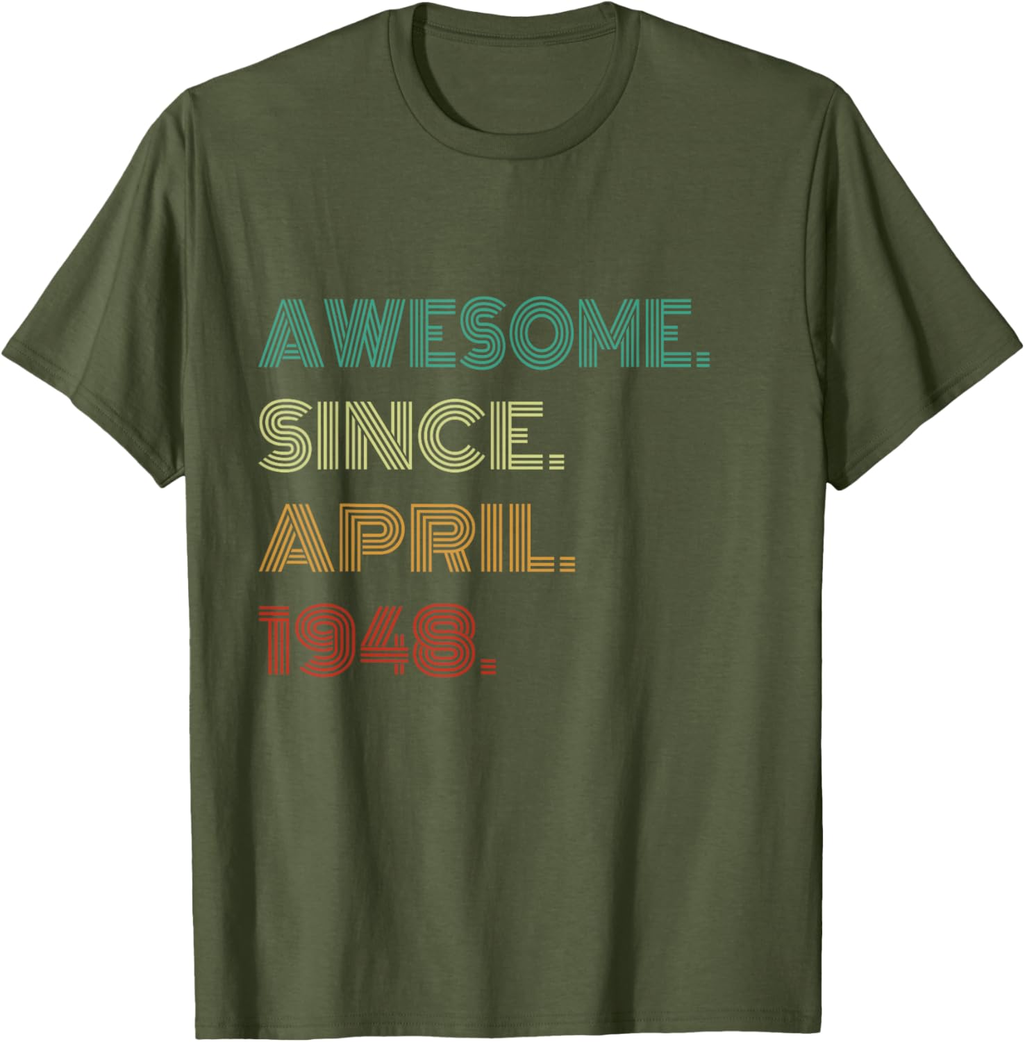 77 Awesome Years Since April 1948 77th Birthday T-Shirt Gift for Him/Her - 9