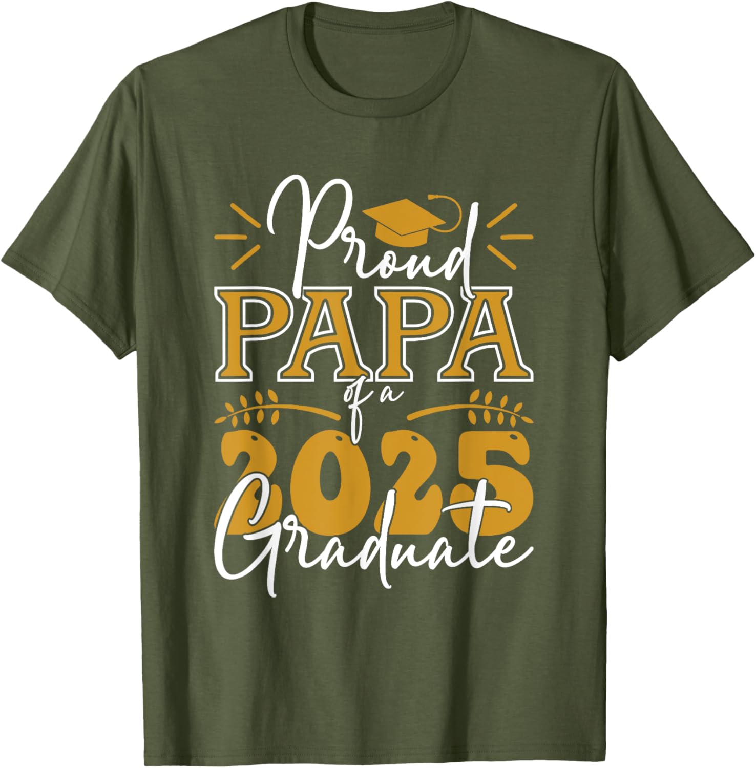 Proud Papa of a 2025 Graduate T-Shirt for Celebrating Achievements - 15