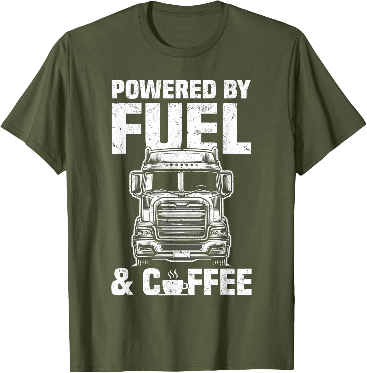 Fuel and Coffee Truck Driver T-Shirt for Men Perfect Gift for Trucker - 8