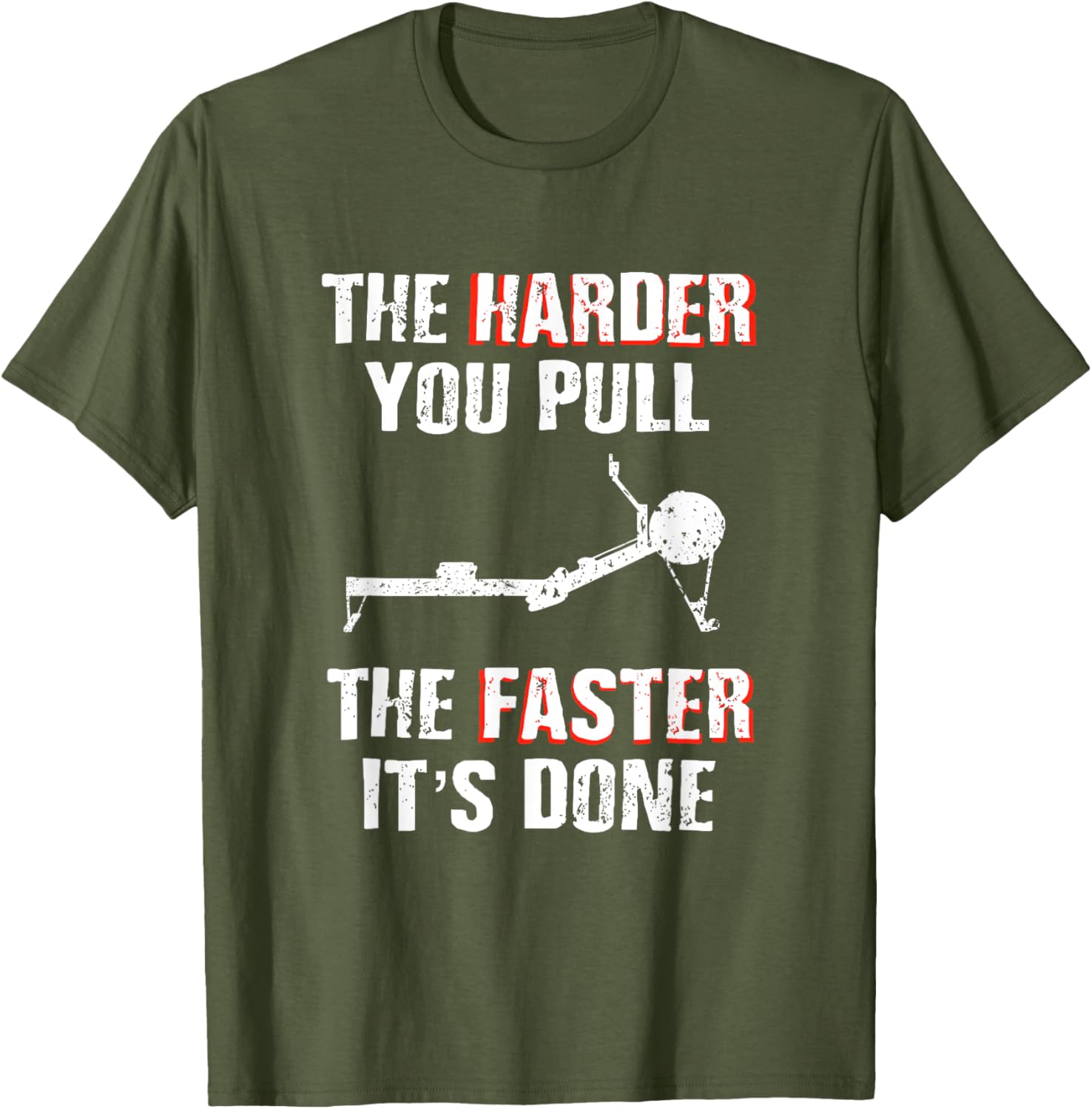 Funny Rowing Machine T-Shirt for Rowers - Pull Harder Apparel - 7